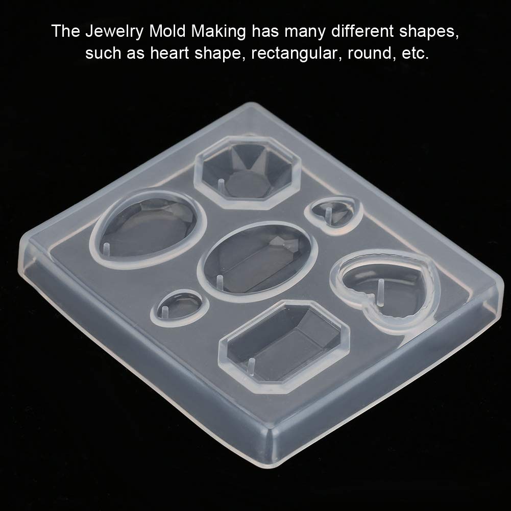 Premium Jewelry Casting Silicone - Clear Faceted Mold for DIY Jewelry Making, Resin Crafts, Rings & Pendants - Perfect for Artisans & Hobbyists