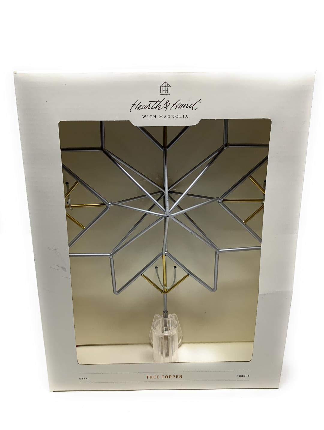 Hearth & Hand with Magnolia Christmas Tree Topper Star - Clip-On Holiday Decor for Xmas Tree, Fireplace Mantel & Winter Home Decorations