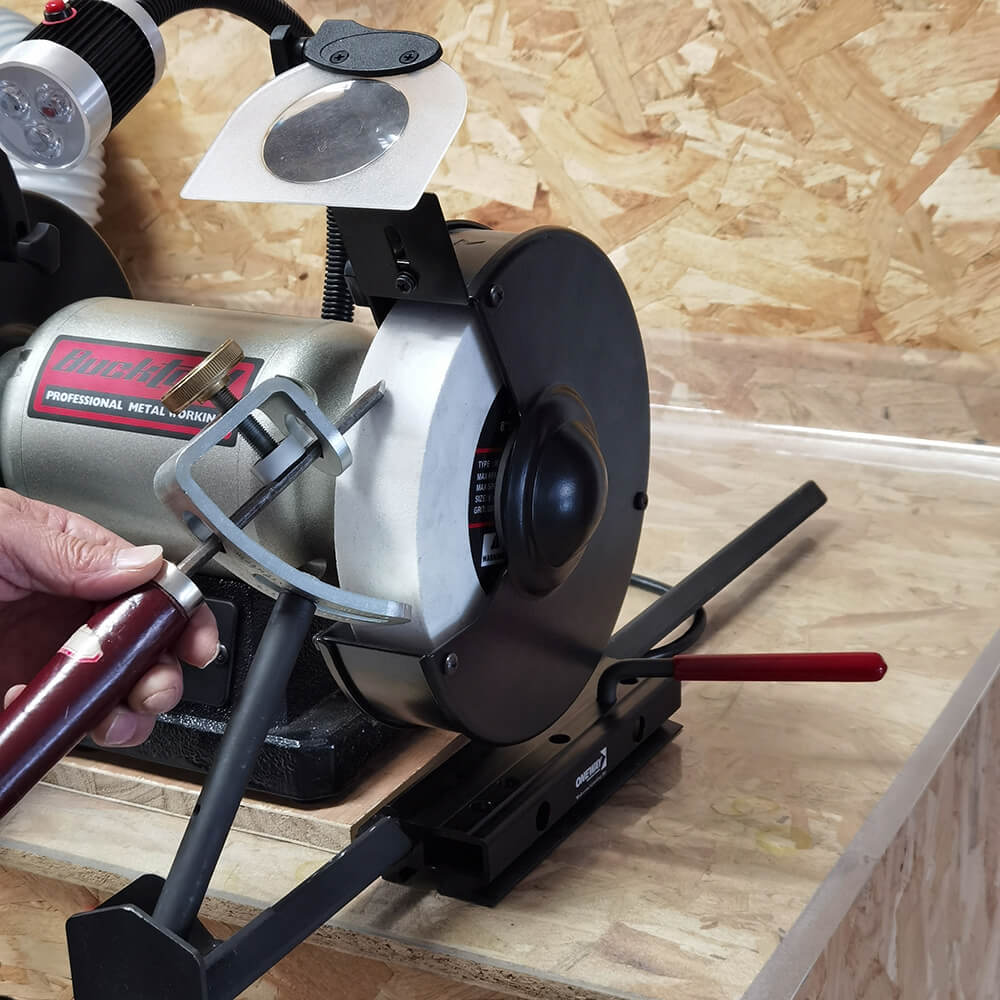 BUCKTOOL 8-Inch Low-Speed Bench Grinder TDS 200C4HL - Perfect for Sharpening Tools, Metal Polishing & DIY Projects in Home Workshops