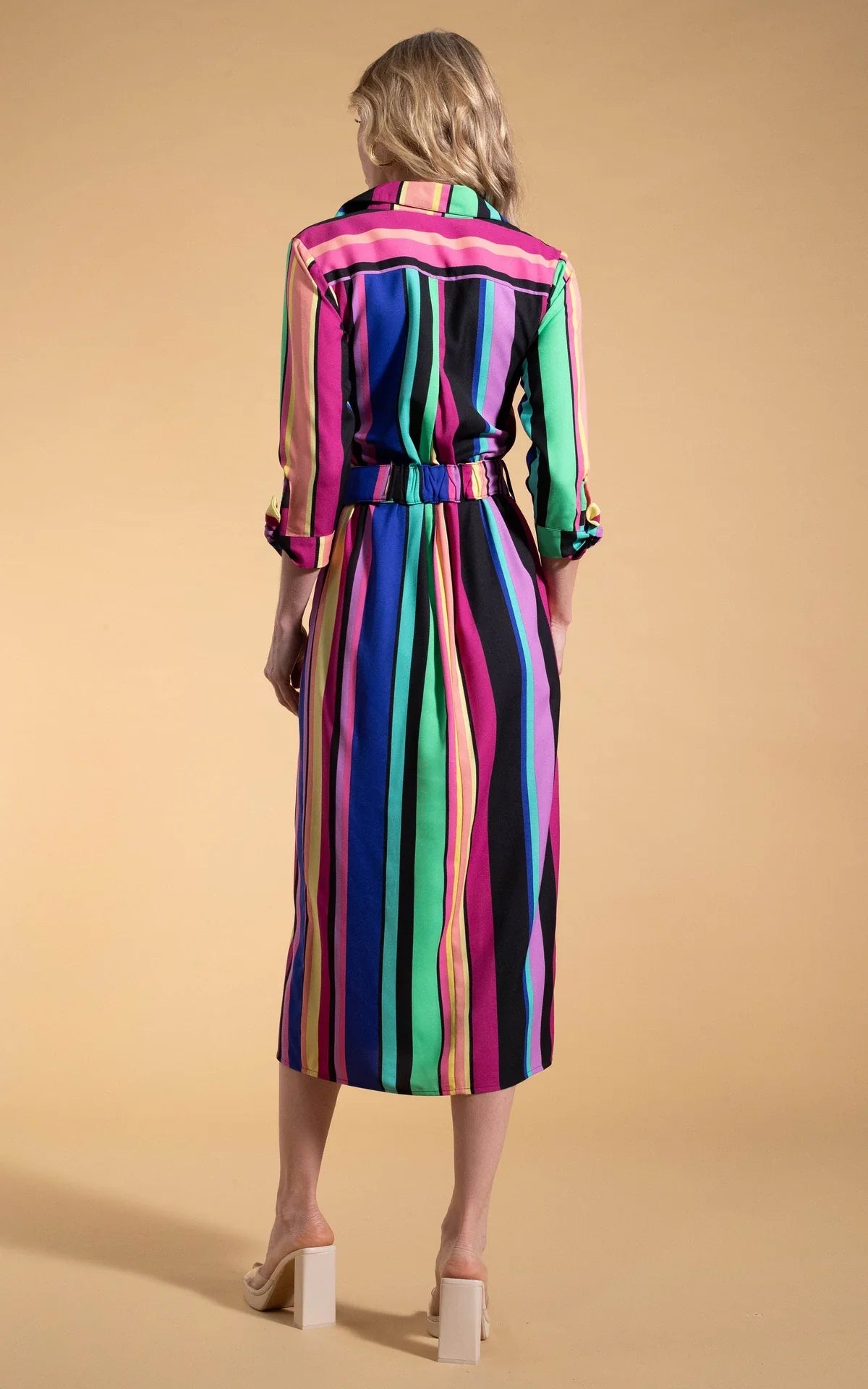 Alva Striped Dress for Women | Multi-Color Summer Casual Dress | Perfect for Beach, Vacation & Everyday Wear