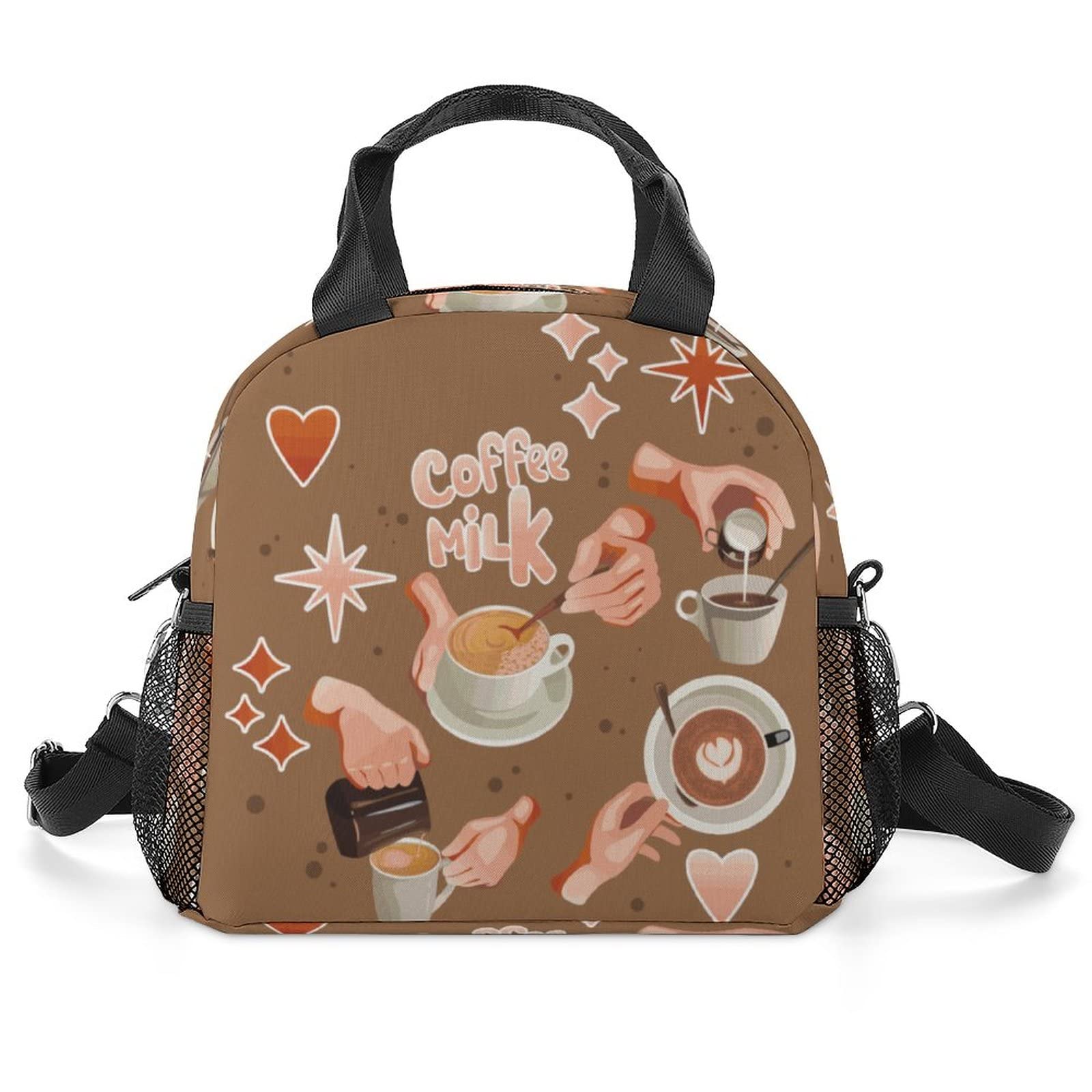 Insulated Lunch Bag for Women - Reusable Lunch Box Tote for Work, School & Picnic - Eco-Friendly Meal Carrier (Brown Coffee) - Perfect for Office, College & Outdoor Activities