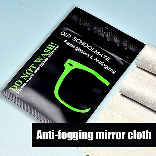 Arinda 1/5 Pack Reusable Anti-Fog Wipes for Glasses - Premium Suede Defogger Cloth for Eyewear - Perfect for Sports, Swimming & Cold Weather Use