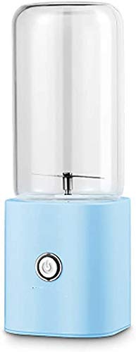 300ml USB Rechargeable Electric Blender - Portable Juicer for Fruits, Baby Food & Milkshakes | Multifunction Mixer with 2 Speeds (Silver/Blue) | Perfect for Kitchen, Travel & Healthy Smoothies
