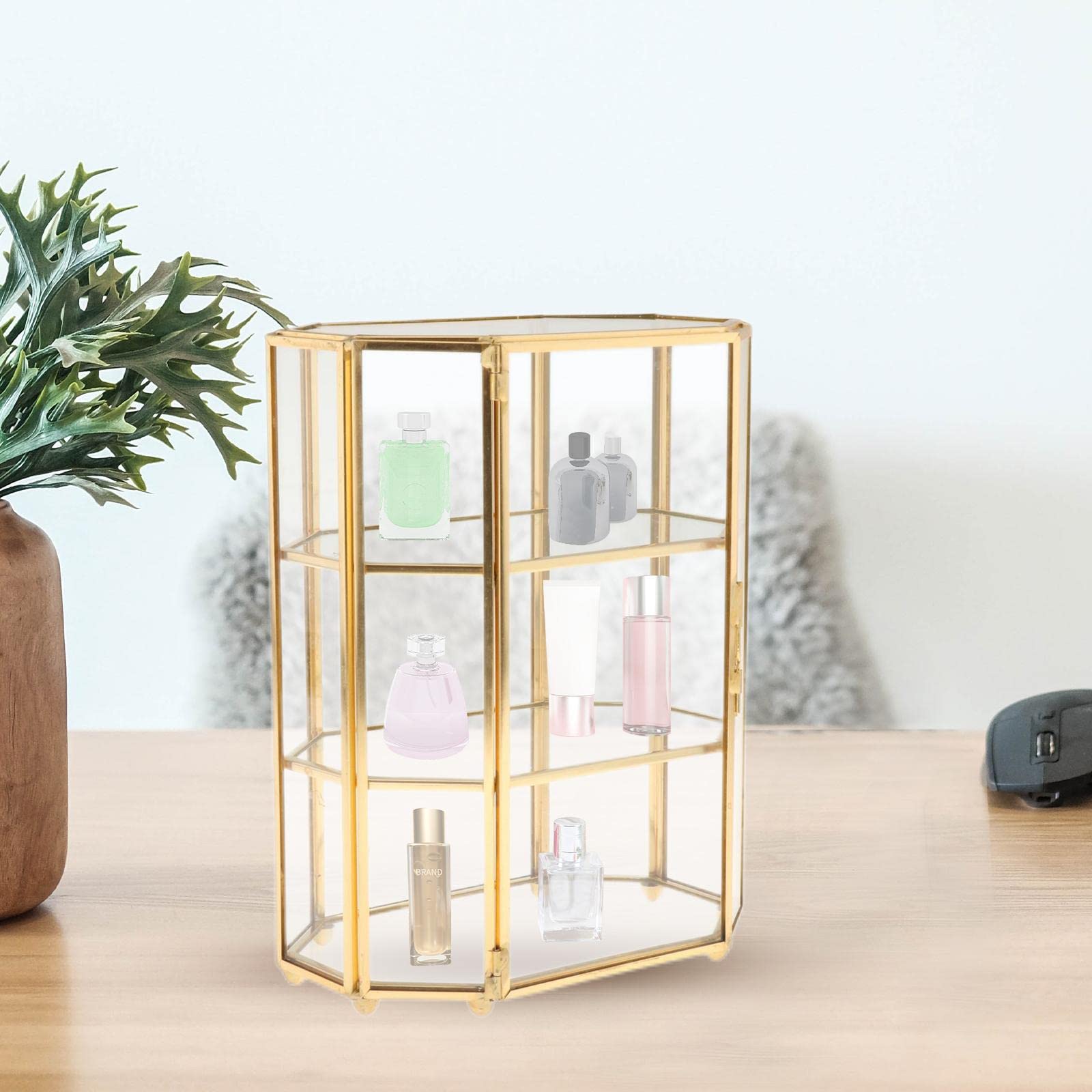 Elegant Glass Geometric Jewelry Box - Keepsake Trinket Case for Rings, Earrings & Necklaces - Perfect for Wedding Gifts, Home Decor & Jewelry Display