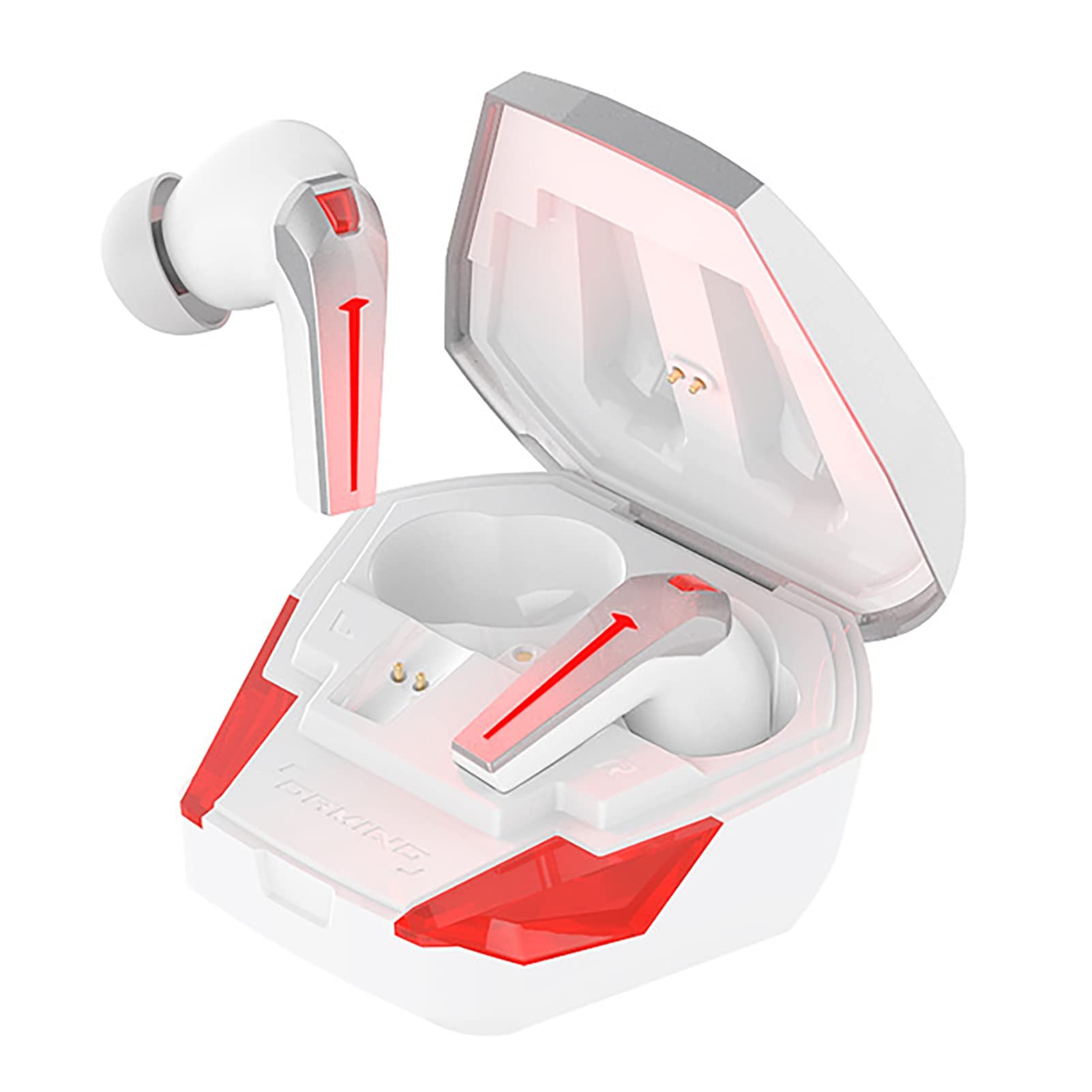 Bluetooth-Compatible Wireless Earbuds - Lightweight Gaming Headset with Low Latency for E-Sport & Music | Perfect for Workouts, Commuting & Mobile Gaming (White)