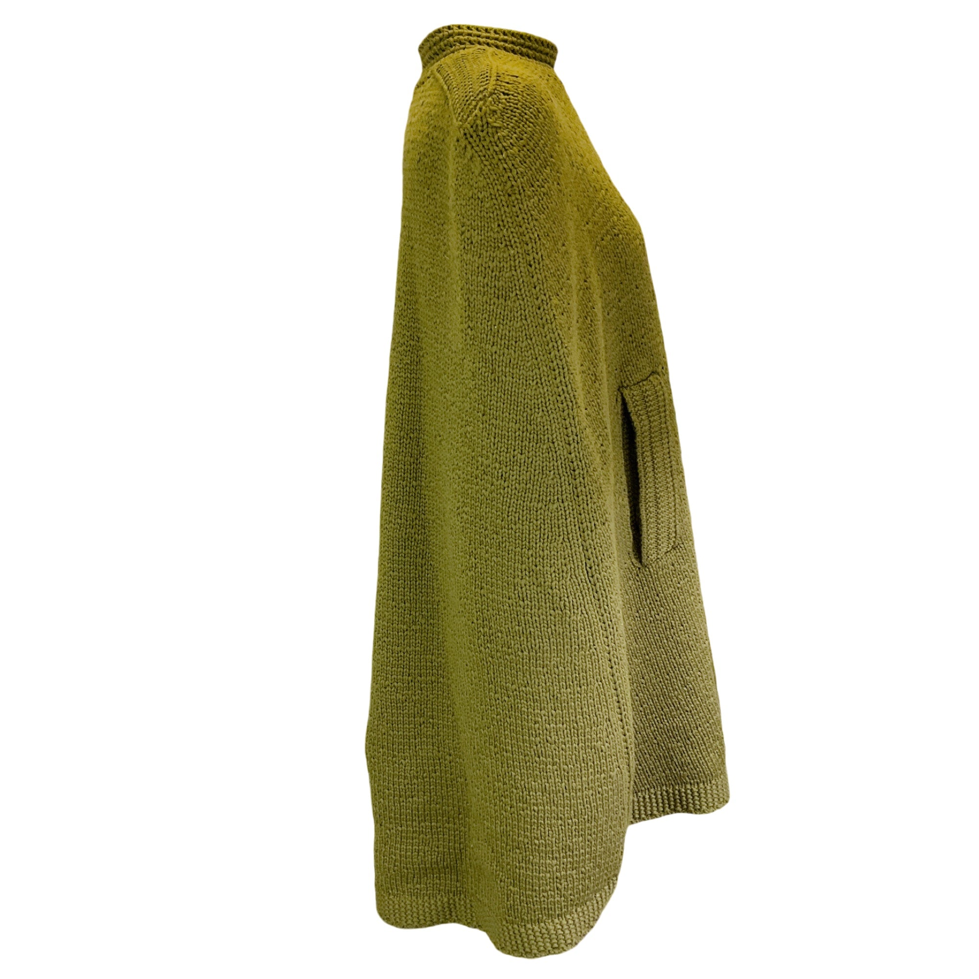 Marc Jacobs Olive Green Wool and Cashmere Knit Poncho Cape - Women's Luxury Winter Wrap for Travel, Parties & Outdoor Adventures