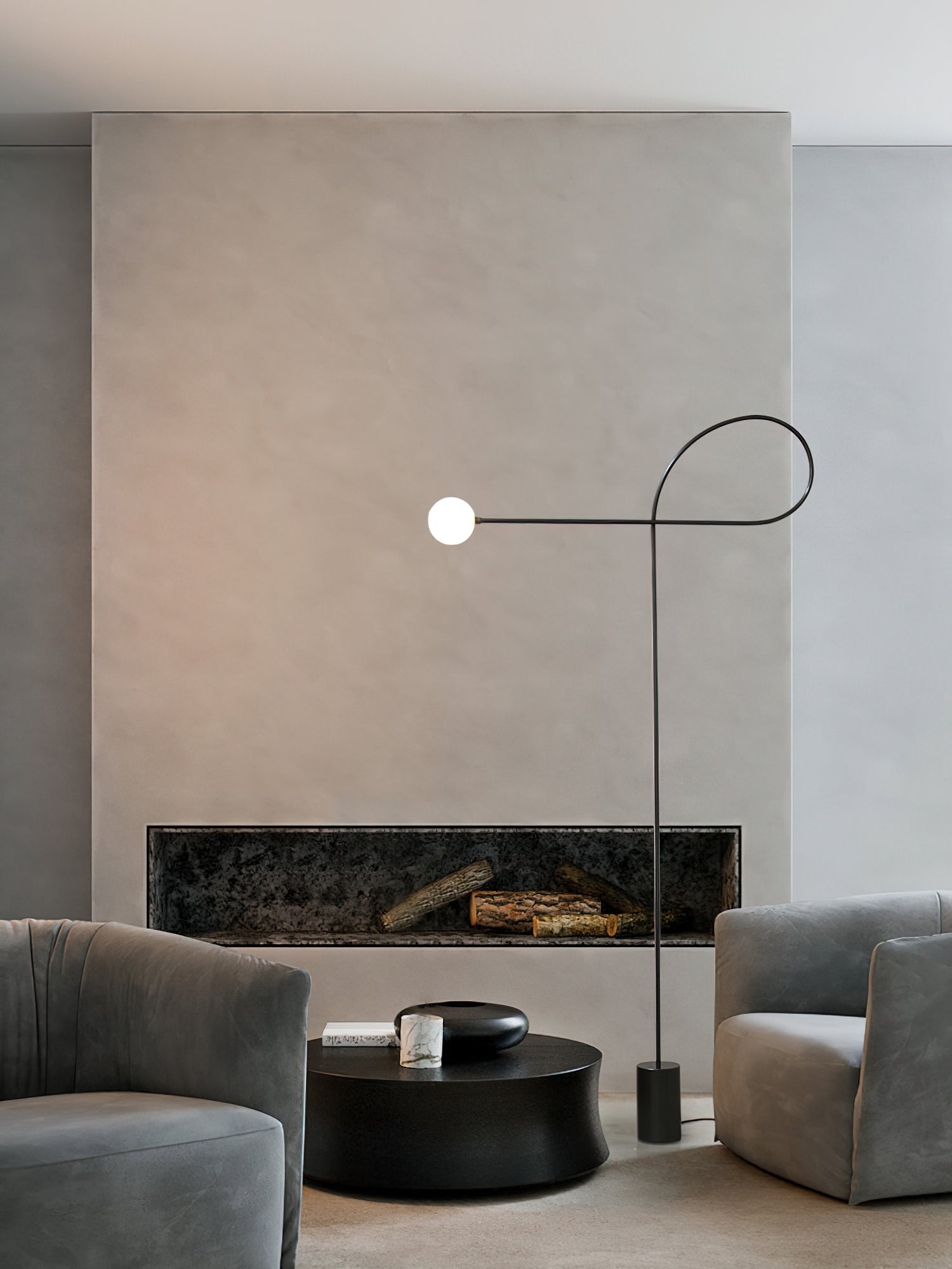 Arcane Orb Floor Lamp - Modern LED Standing Light with Adjustable Brightness for Living Room, Bedroom, or Office Decor