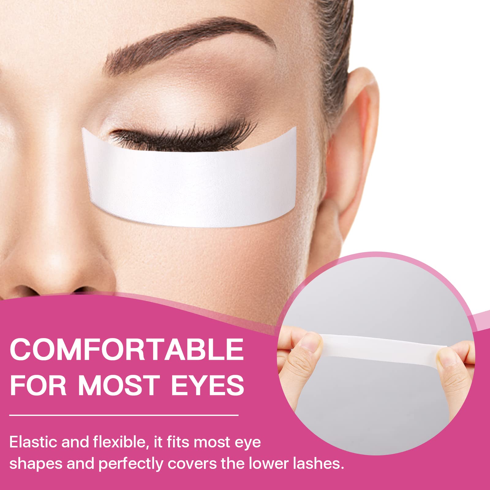 110 PCS Pre-cut Foam Eye Pads for Eyelash Extensions - Hypoallergenic, Lint Free Under Eye Pads for Professional Lash Artists - Perfect for Salon, Spa & Home Use