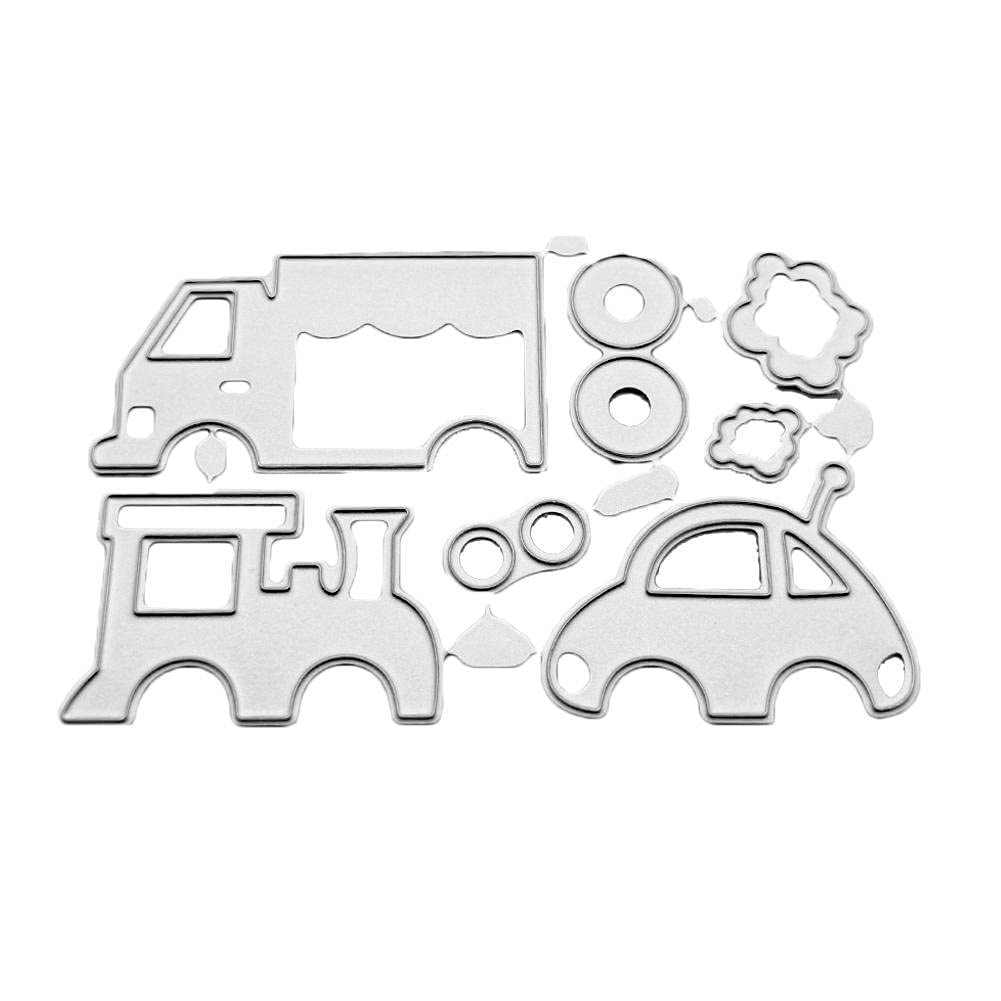 Premium Metal Car Embossing Stencils - Sedan, Truck & Bus Templates for DIY Scrapbooking, Card Making, Photo Albums & Paper Crafts | Perfect for Card Design, Memory Books & Handmade Greeting Cards