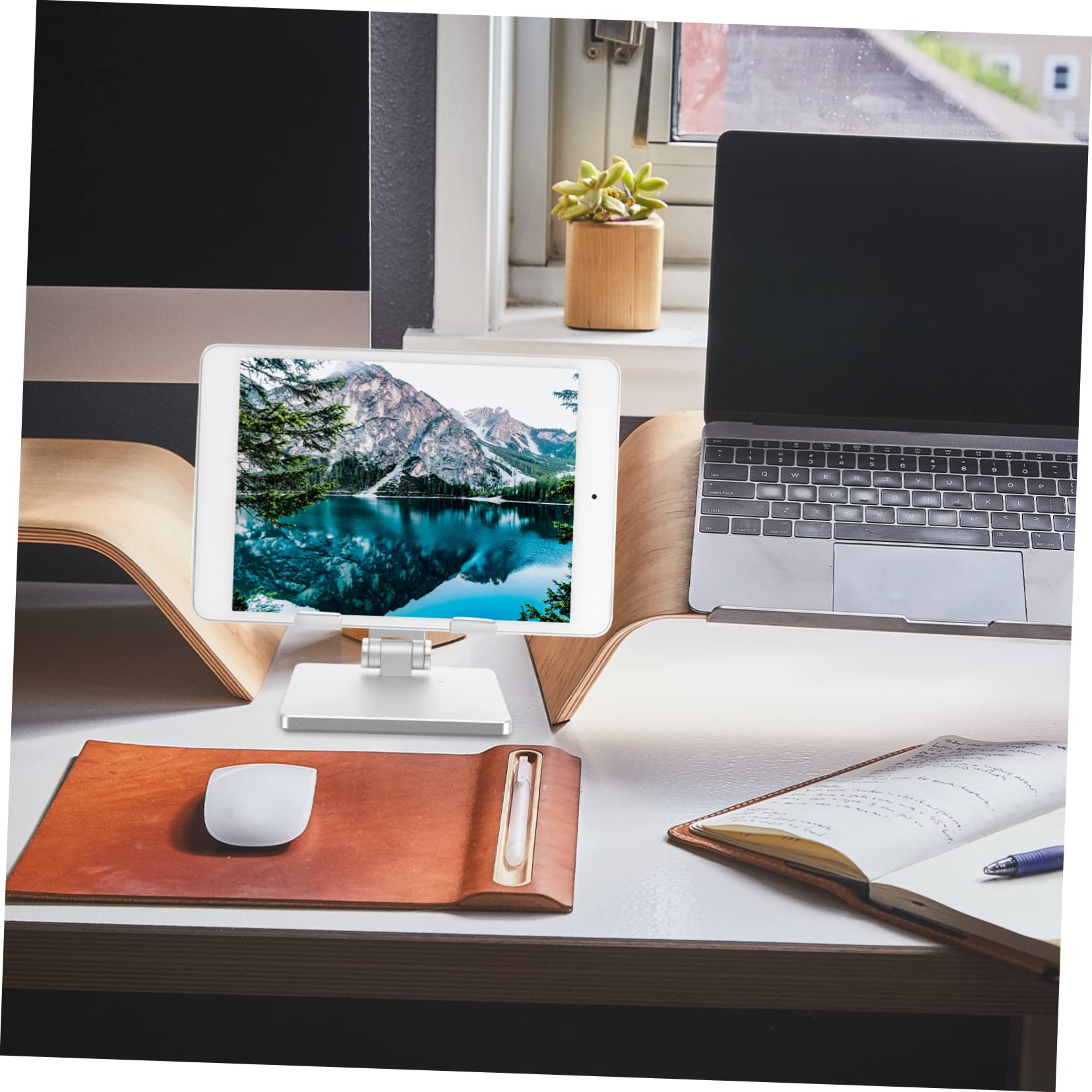 3-Pack Gatuida Aluminum Alloy Laptop & Tablet Stand - Adjustable Metal Bracket Holder for Desk, Office, Home & Travel Use - Compact & Durable Desktop Organizer for MacBook, iPad & Other Devices