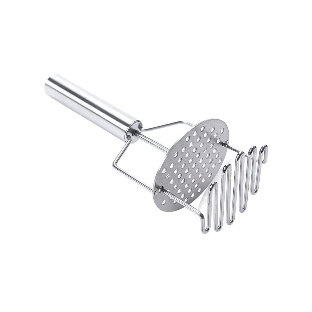 Premium Double-Layer Stainless Steel Potato Masher - Heavy Duty Kitchen Tool for Mashing Potatoes, Vegetables & Fruits - Perfect for Mashed Potatoes, Baby Food & Baking Prep