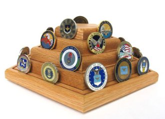 Premium Coin Display Case - Military Challenge Coin Holder for Collectors | Perfect for Showcasing Coins in Home, Office, or Military Memorabilia Displays