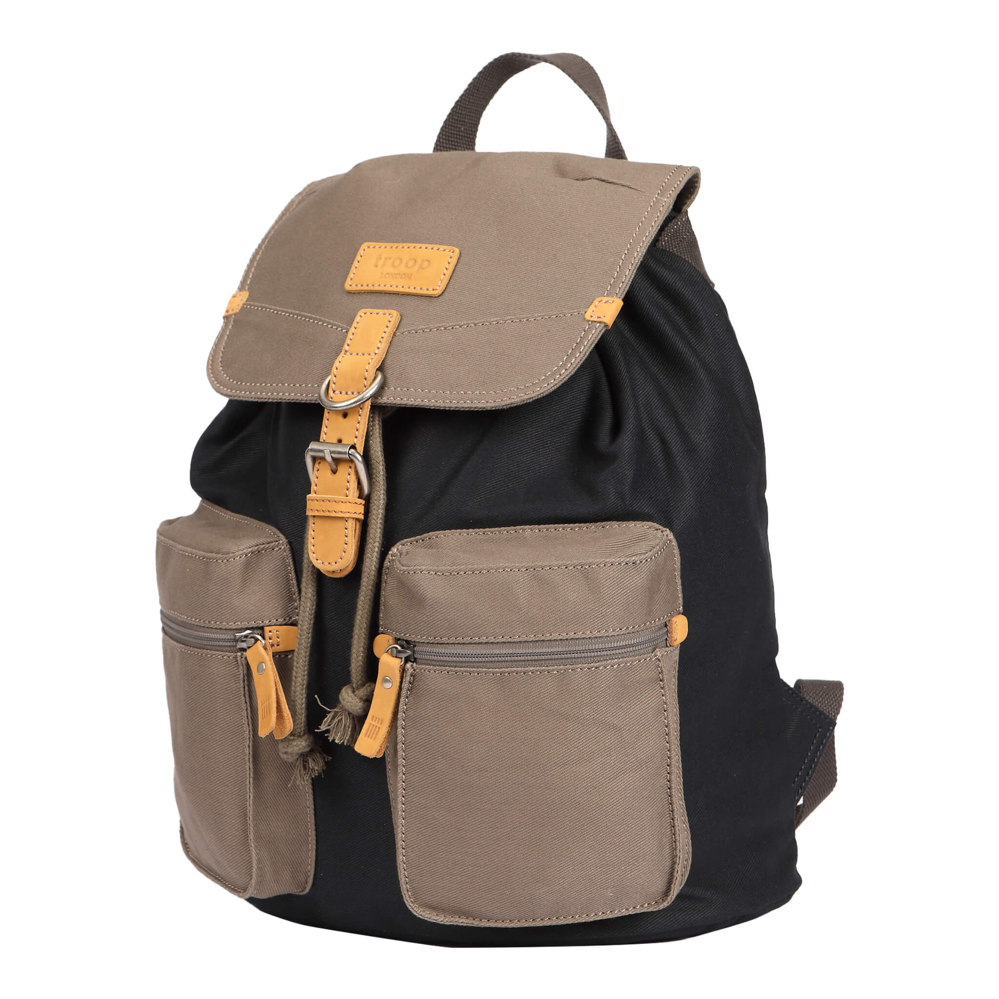 TL 6 Troop London Heritage Drawstring Backpack - Lightweight Waterproof Daypack for Travel, Gym & School - Vintage Style Casual Backpack for Men & Women