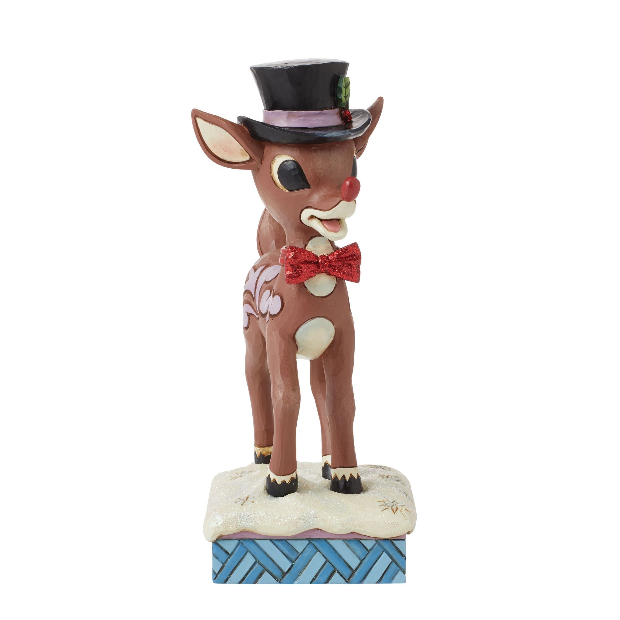 Rudolph in Top Hat & Bowtie - Christmas Holiday Decorations for Home, Office & Party Festive Decor