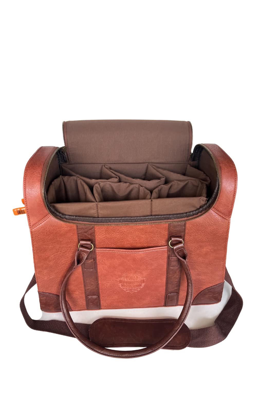 Premium Bourbon Whiskey Travel Bag - Durable Leather Whiskey Carrier for Bourbon Lovers - Perfect for Travel, Camping & Gifting