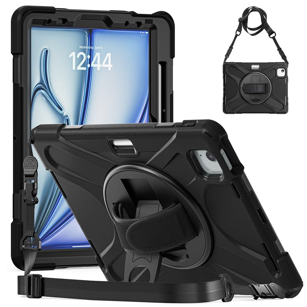 Premium Shoulder and Hand Strap Case for iPad Air 11 (M2 & M3 Models) - Durable Protective Cover with Adjustable Strap for Travel, Commuting & Outdoor Use