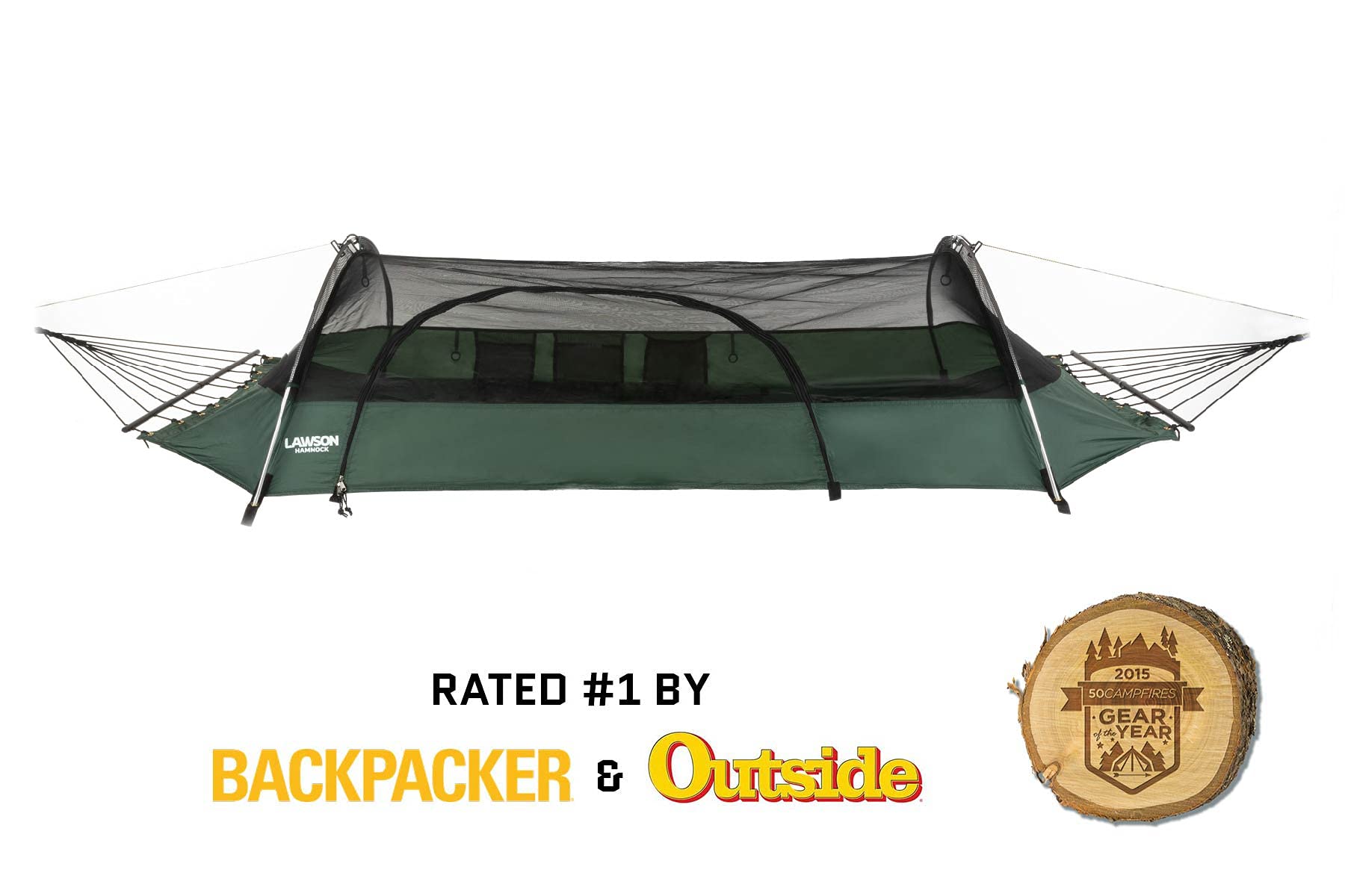 Lawson Hammock Blue Ridge Camping Hammock - Portable Lightweight 2-in-1 Hammock Tent for Backpacking, Hiking & Outdoor Adventures - Perfect for Camping, Backyard Relaxation & Travel