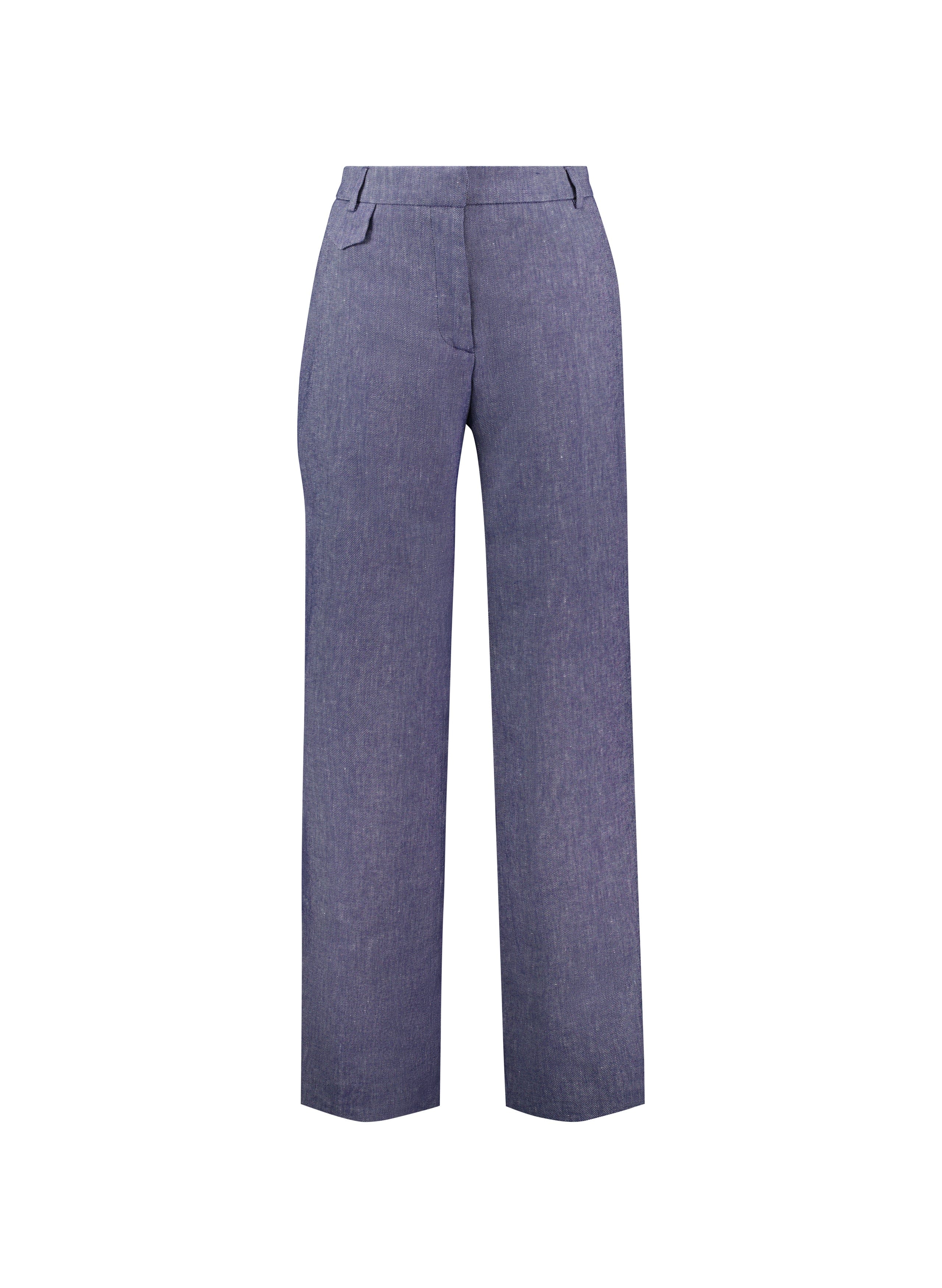 Premium Giselle Linen Cotton Blend Pants for Women - Comfortable Casual & Office Wear - Breathable Summer Trousers in Indigo Blue | Perfect for Work, Travel & Everyday Outfits