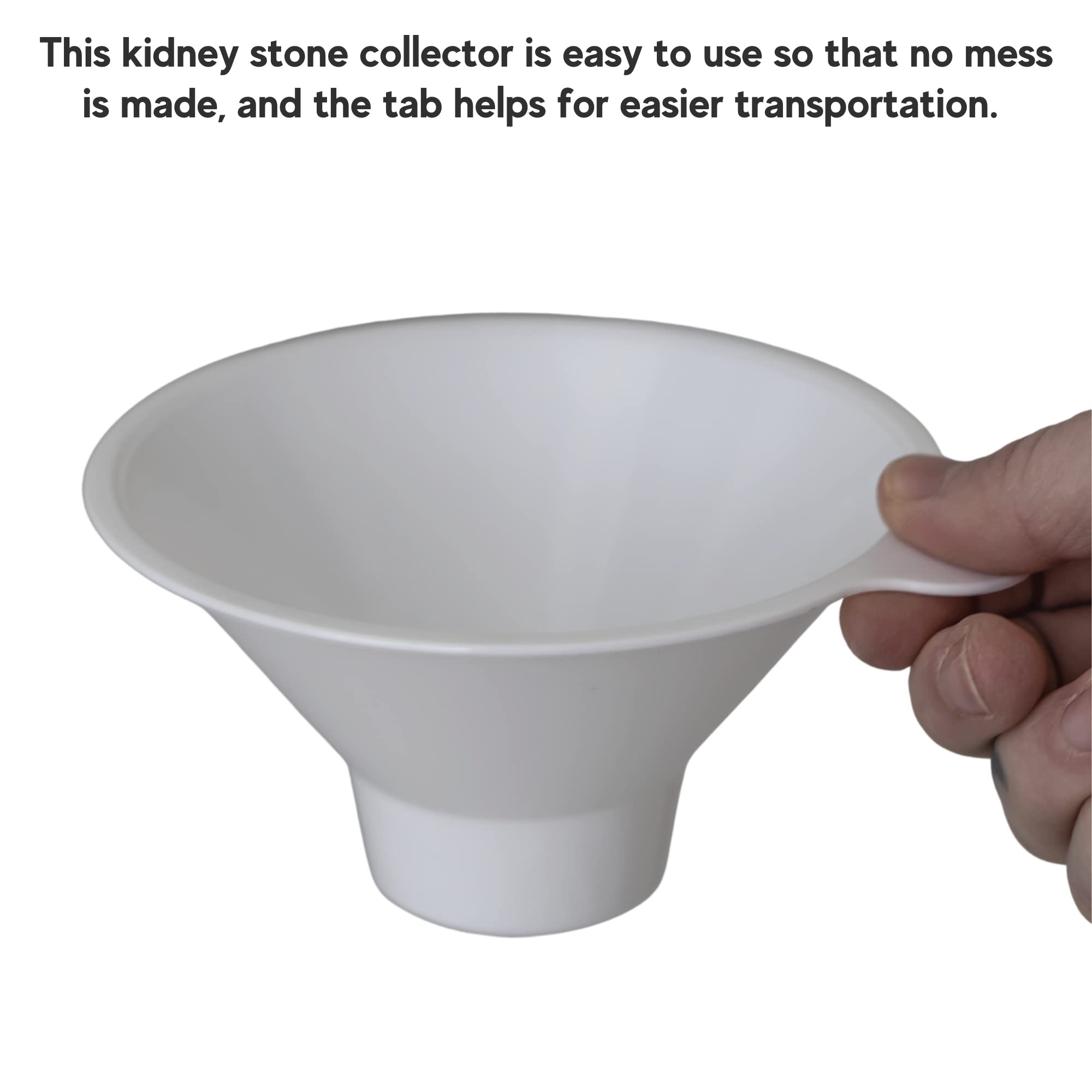 Kidney Stone Strainer with Fine Mesh Screen - 2 Pack Urine Funnel for Collecting & Testing Kidney Stones - Ideal for Medical Analysis, Home Health Monitoring & Urology Care