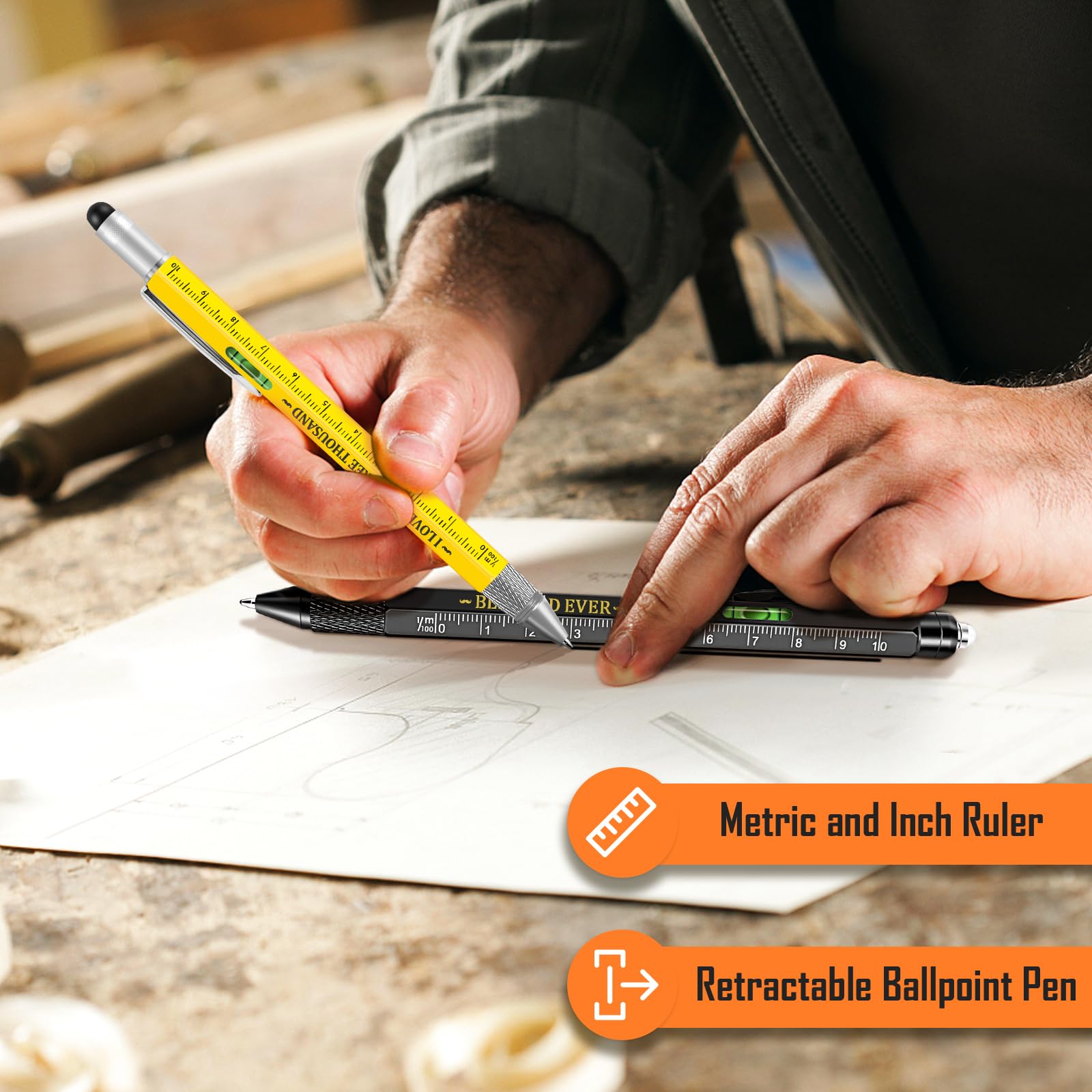 WEARXI 9-in-1 Multitool Pen - Perfect Father's Day Gift for Dad, Husband & Grandpa - Practical Birthday Gift for Men - Great for Office, Camping & Everyday Carry (Special Edition)