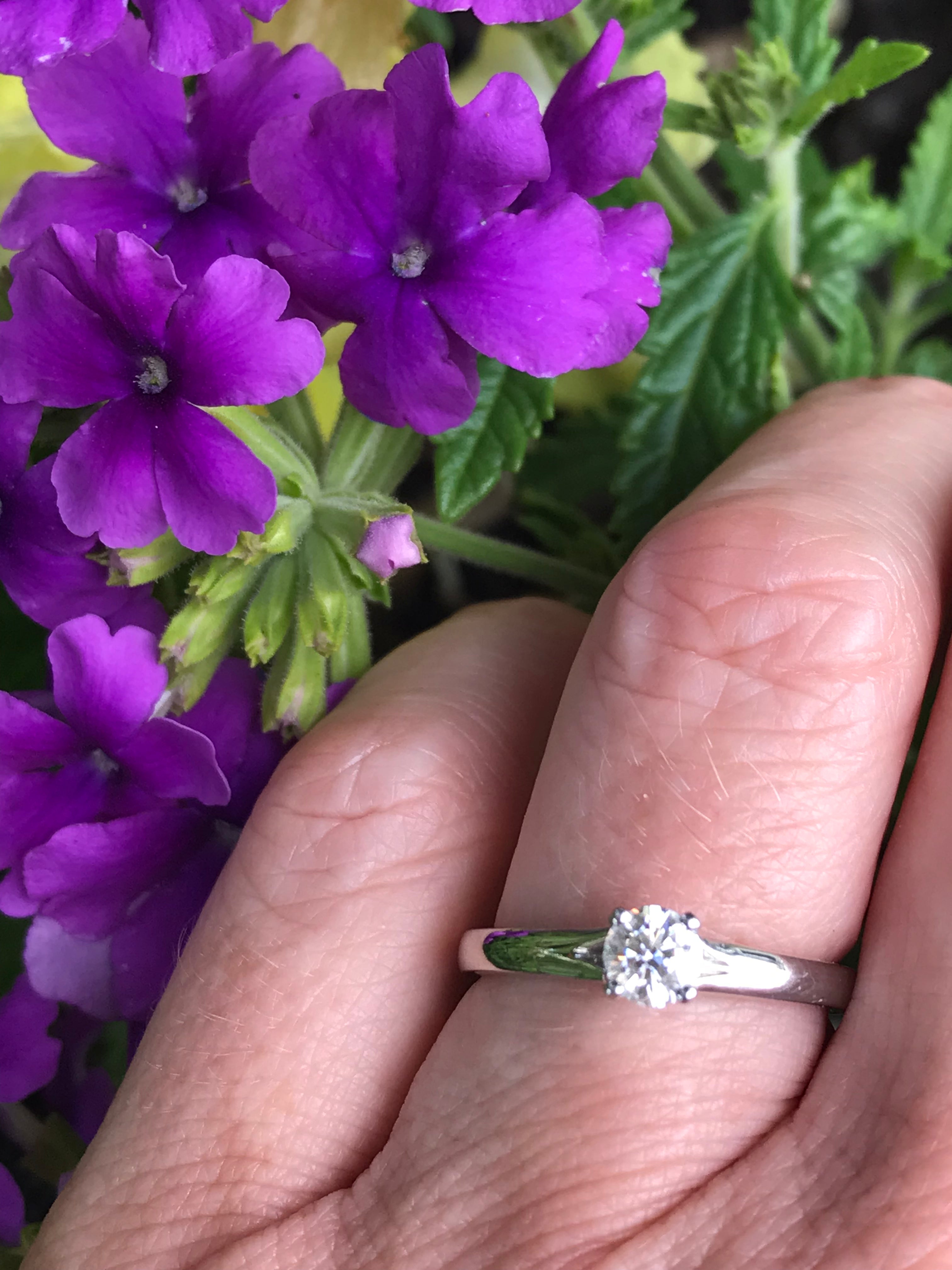 0.31ct Platinum Certified Natural Diamond Ring - Elegant Solitaire Engagement & Wedding Band for Women