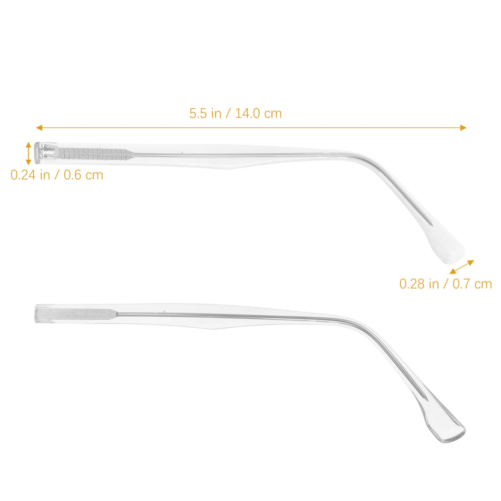 SOLUSTRE 1 Pair Universal Metal Glasses Replacement Arms - Sunglasses & Eyeglass Frame Repair Parts - Perfect for Myopic Glasses, Reading Glasses & Fashion Frames (Home, Office & Outdoor Use)