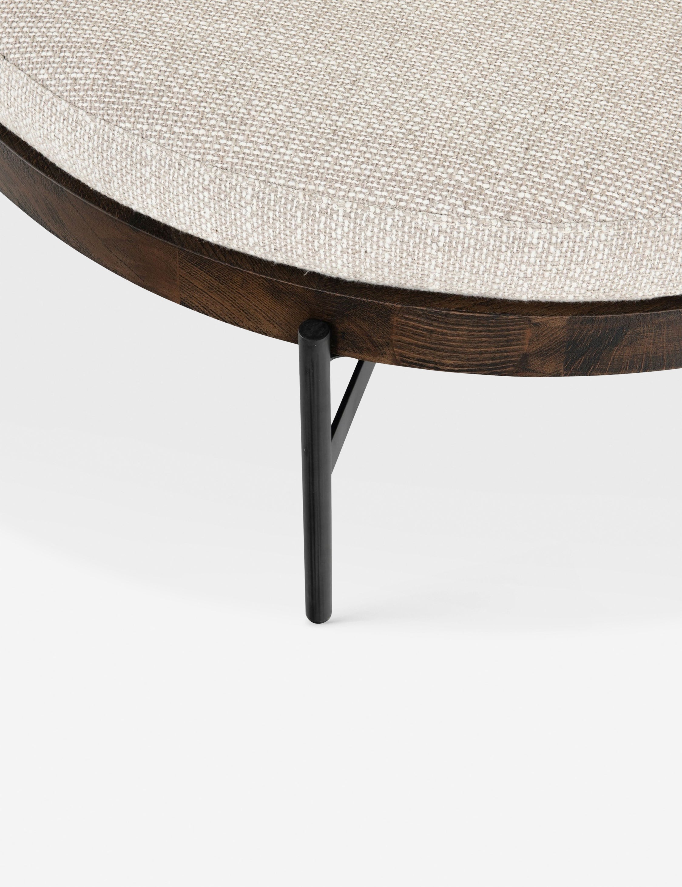 Emile Round Ottoman Stool - Soft Padded Storage Footrest for Living Room, Bedroom & Nursery - Versatile Home Decor & Extra Seating