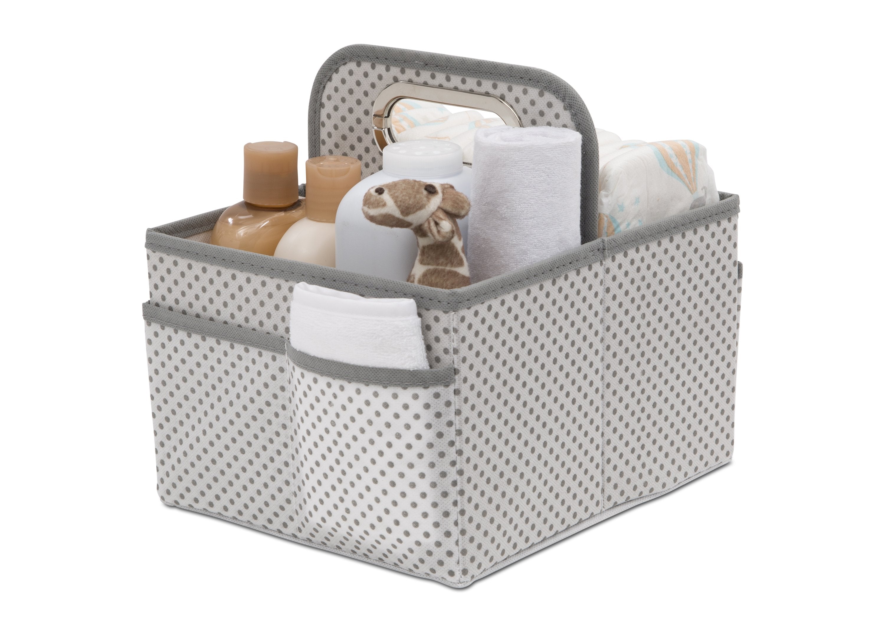 Portable Nursery Caddy Organizer - Baby Essentials Storage with Multiple Pockets for Diapers, Wipes & Toys - Perfect for Nursery, Bedroom & Travel Use