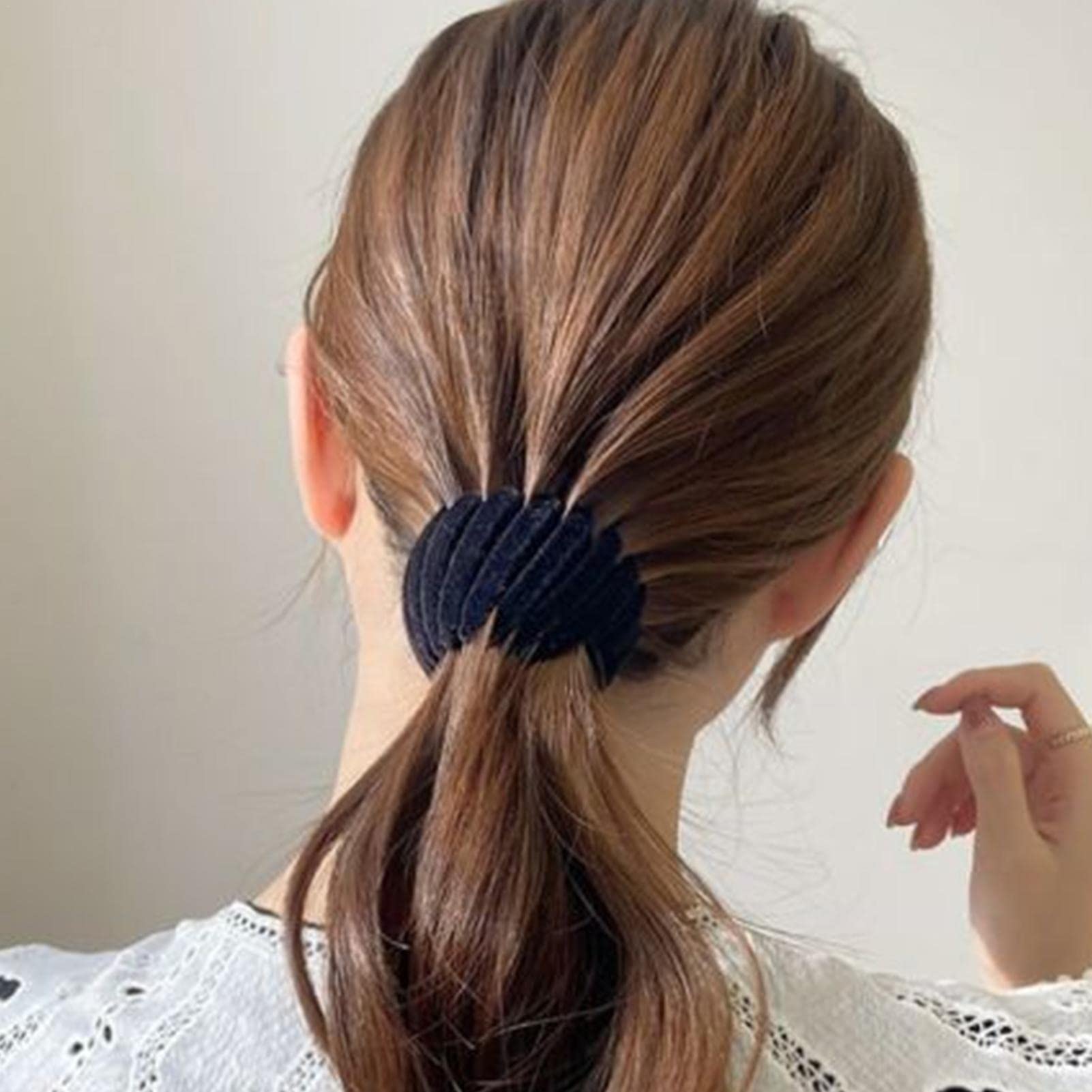 LINGJIONG Birds Nest Hair Clip - 3 Rows Teeth Velvet Magic Hair Clip for Ponytail, Bun & Updo Hairstyles | Perfect for Long, Short, Curly & Straight Hair | Great for Daily Use, Parties & Weddings