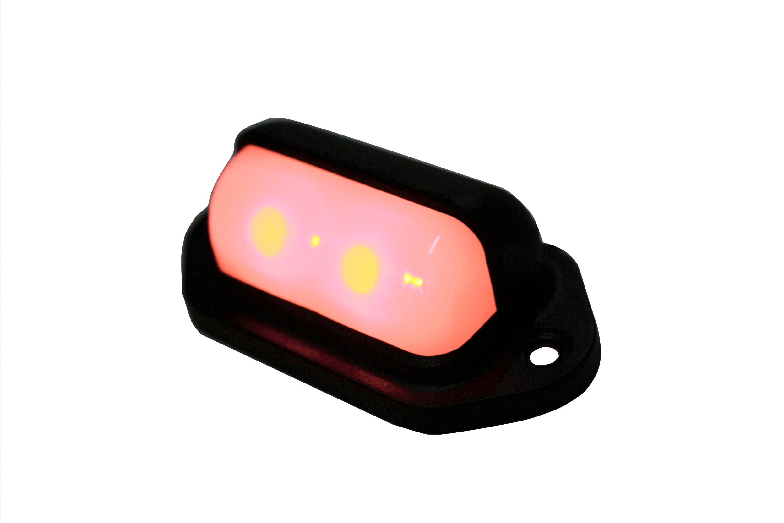 24V Red LED Waterproof Courtesy Light - Compact DC Fixture for Trucks, Cars, RVs & Aircraft - Ideal for Interior Lighting, Step Lights & Nighttime Safety