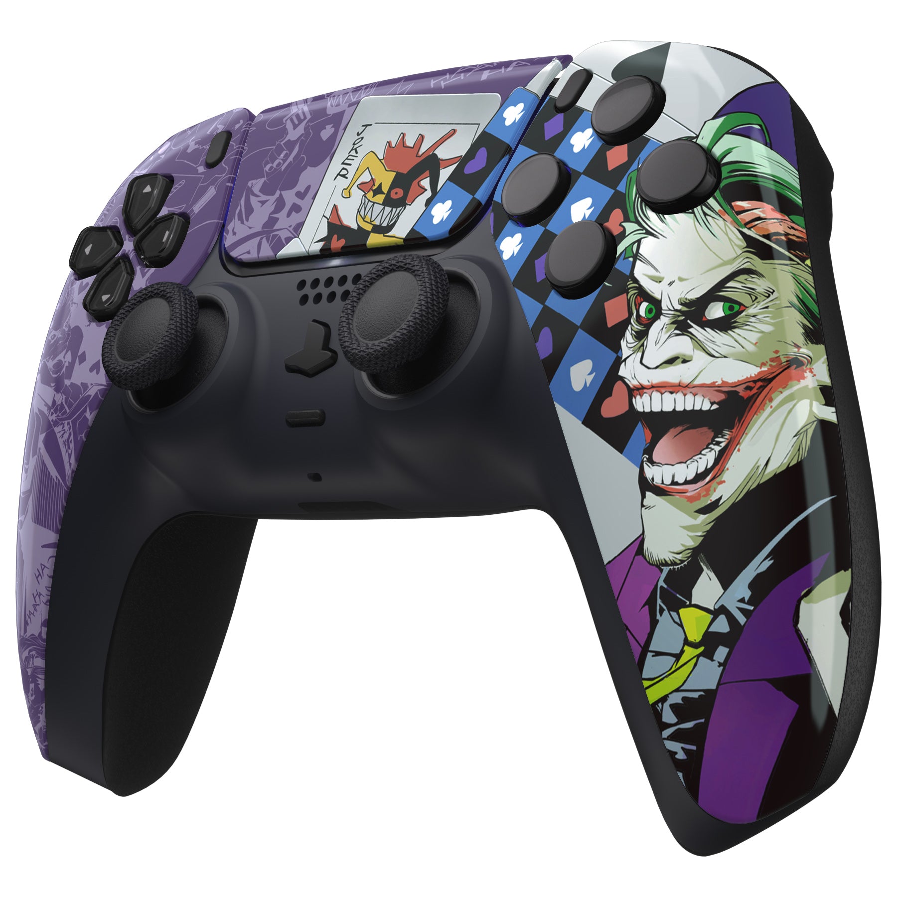 eXtremeRate Clown Cards Touchpad Front Housing Shell for PS5 Controller BDM-010/020/030/040/050 - DIY Replacement Shell & Custom Touch Pad Cover (ZPFT1012G3) - Perfect for Gaming, Customization & Controller Repair