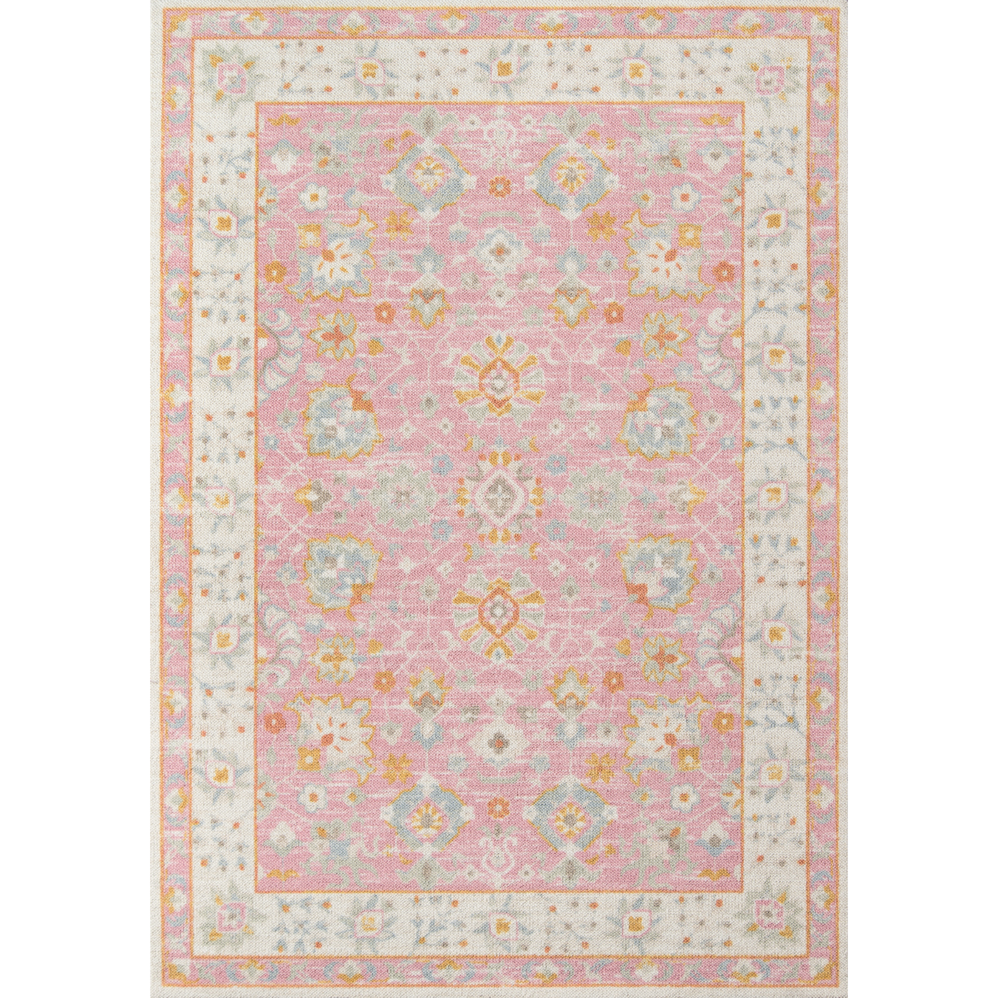 Ana Pink Wool Area Rug - Soft & Durable Handmade Wool Rug for Living Room, Bedroom, or Nursery - Perfect for Cozy Home Decor