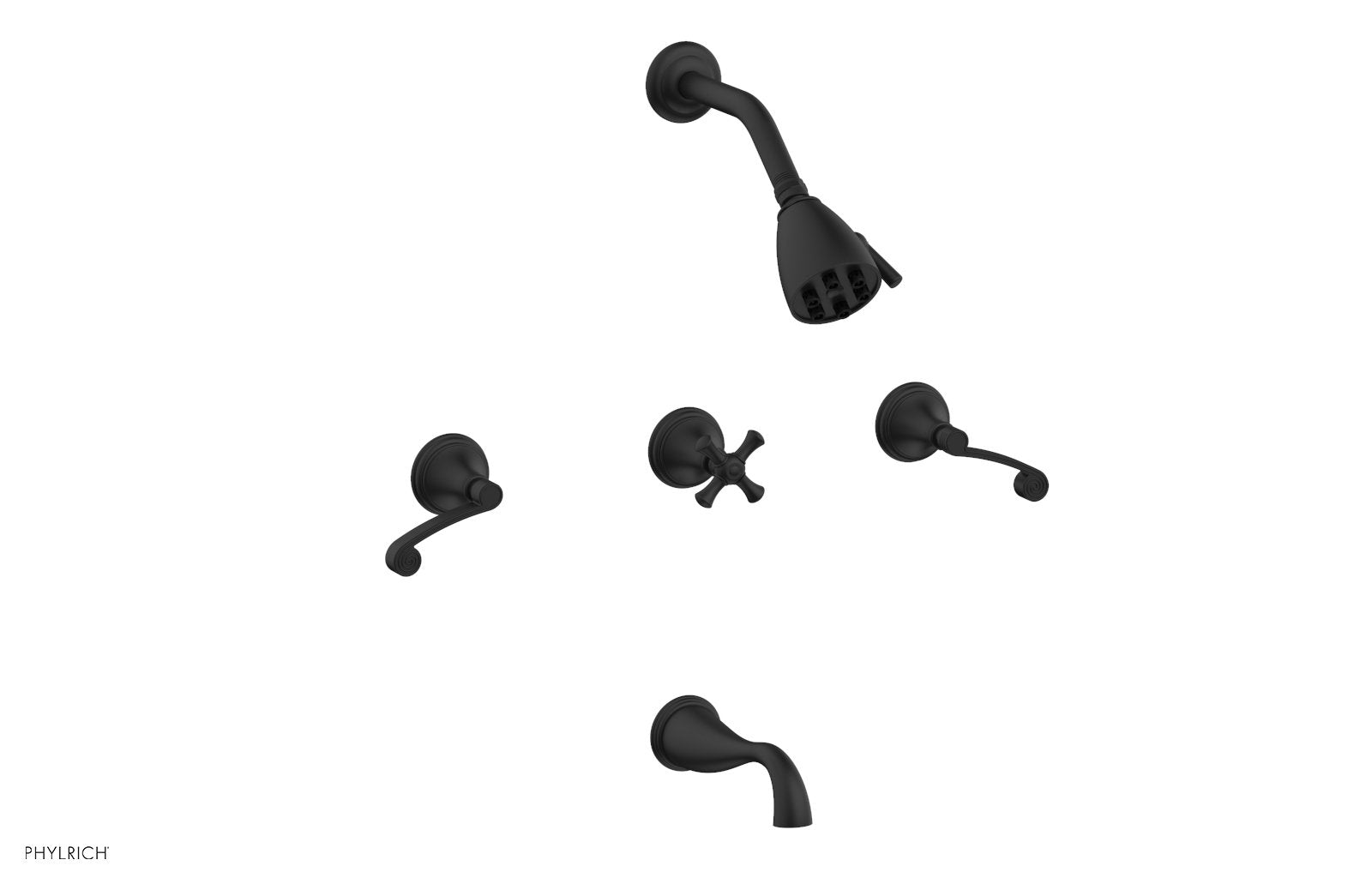3RING D2206 Three Handle Tub and Shower Faucet Set - Chrome Finish, Hot & Cold Water Control, Easy Installation for Bathroom Renovation (Perfect for Modern Homes, Apartments, and Hotel Bathrooms)
