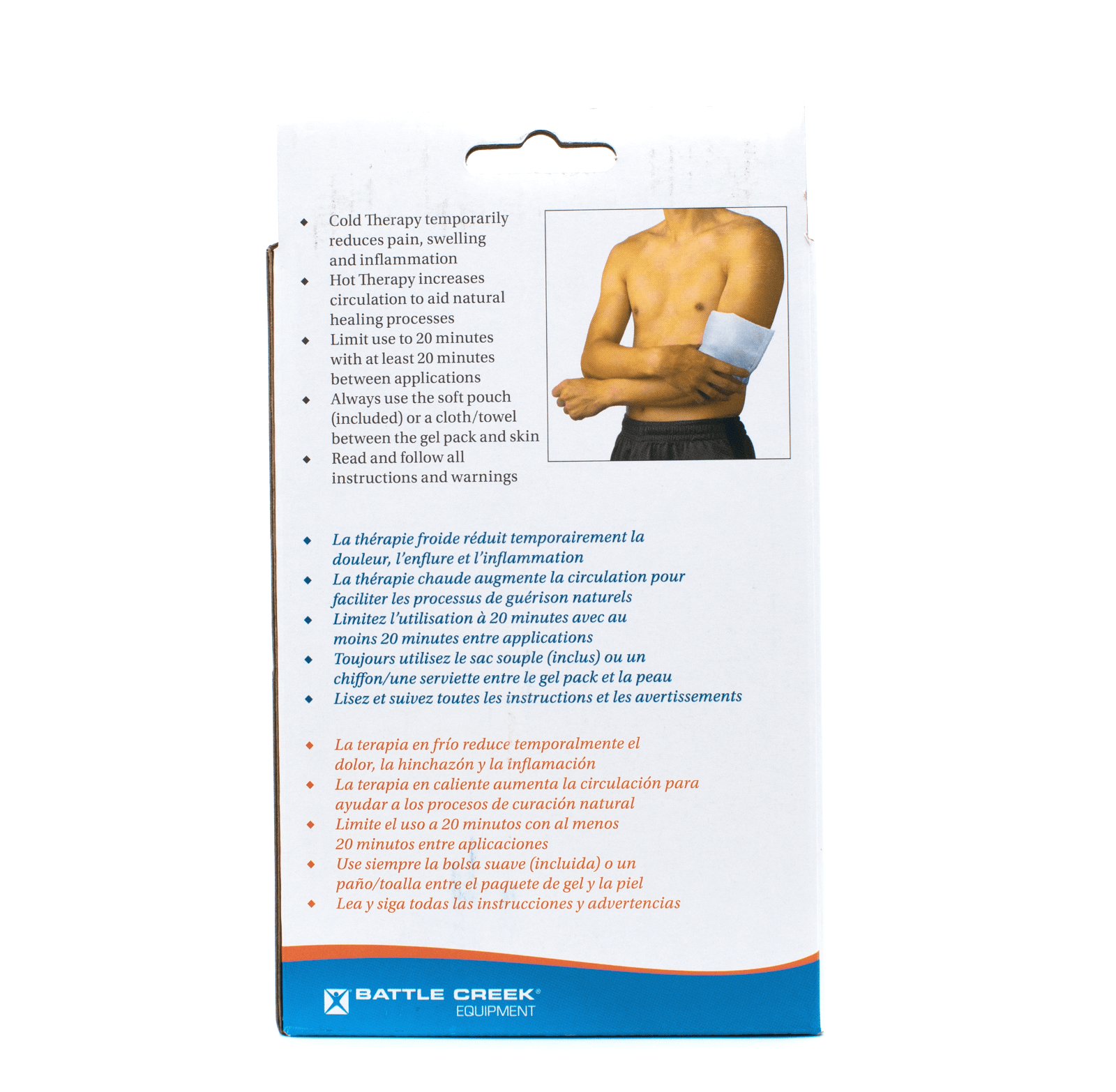 Battle Creek IceIt! Pack (Model 524) - Reusable Cold Therapy Wrap for Elbow & Foot Pain Relief - Ideal for Sports Injuries, Arthritis, and Post-Surgery Recovery