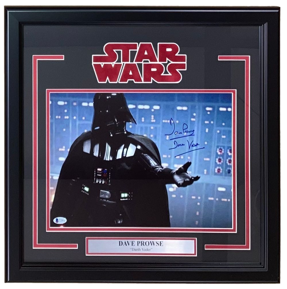 Dave Prowse Autographed 11x14 Framed Star Wars Darth Vader Photo - Limited Edition Collectible for Movie Memorabilia Fans & Home Theater Decor