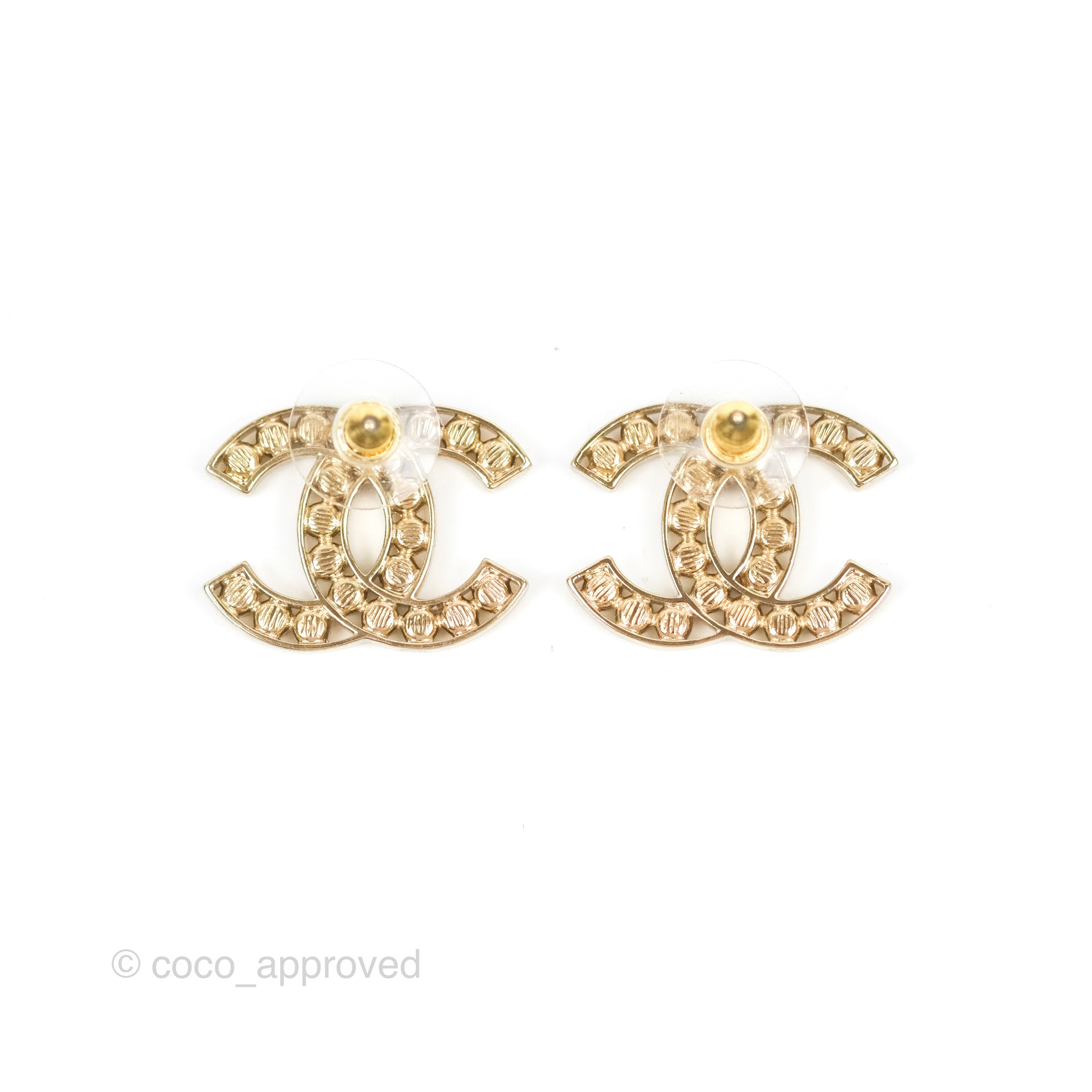 Chanel CC Crystal Earrings in Gold Tone - 23S Collection | Luxury Fashion Jewelry for Women, Perfect for Parties, Weddings & Special Occasions