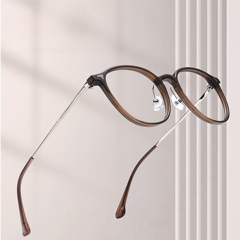 Premium Titanium Round Eyeglass Frames 00502 - Lightweight & Durable Metal Glasses for Men & Women - Perfect for Reading, Work & Fashion Accessories