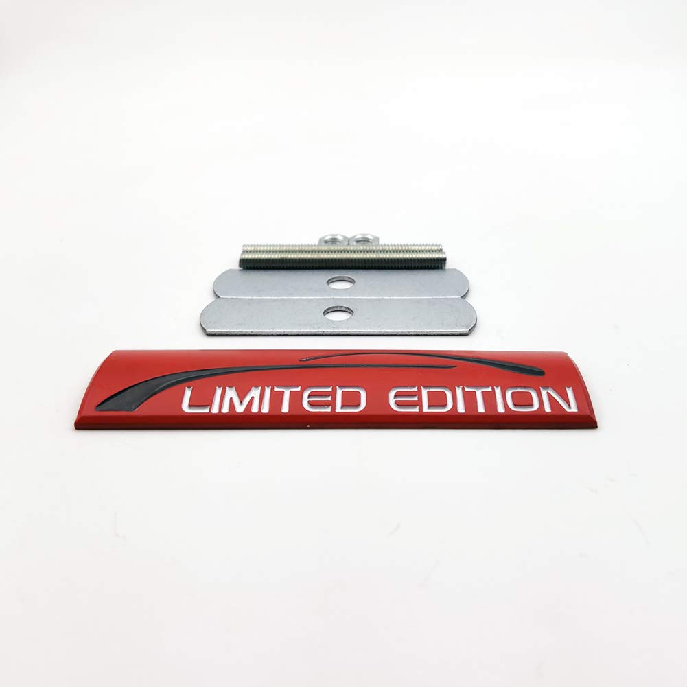 Premium 3D Chrome Metal Car Front Grille Emblem - Limited Edition Auto Badge with Logo (Red) | Enhance Your Vehicle's Style for Sports Cars, Trucks & SUVs