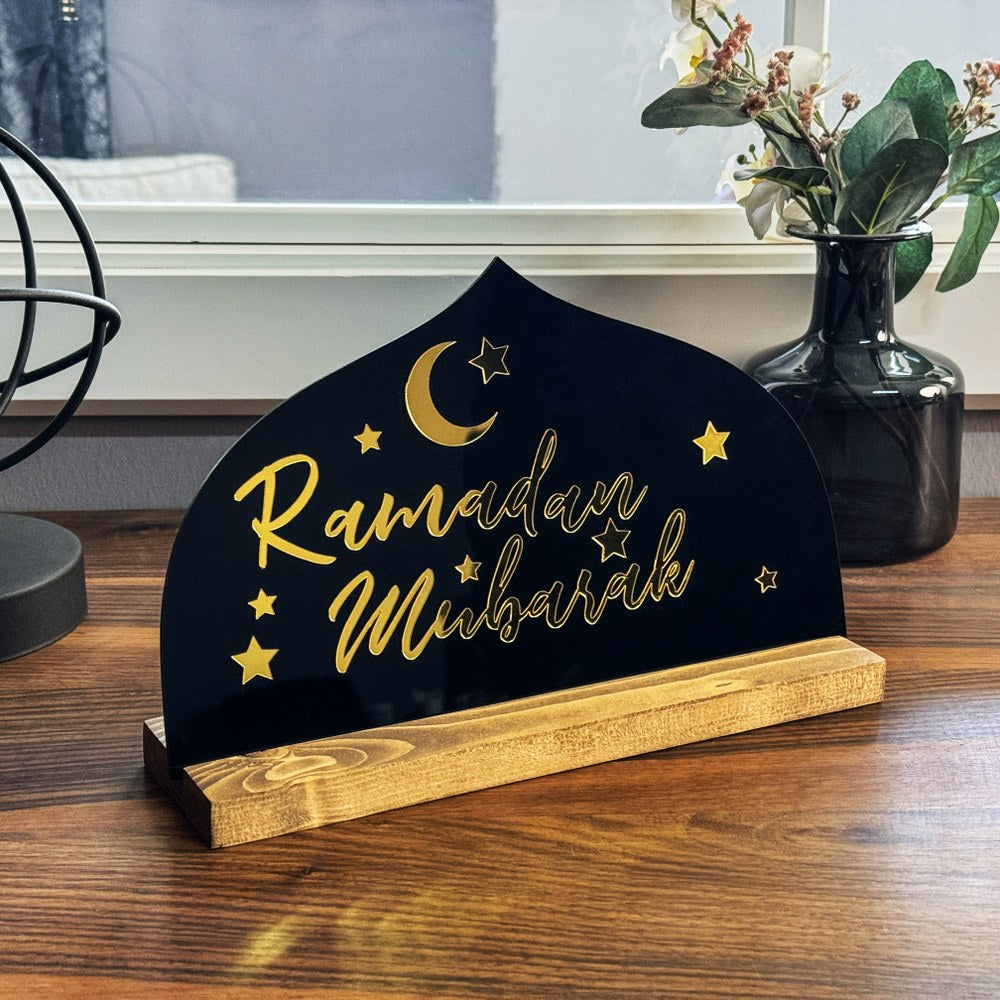 Ramadan Mubarak Islamic Gift Set - Elegant Table Decor for Eid Celebration - Perfect for Home, Mosque & Holiday Party Decorations