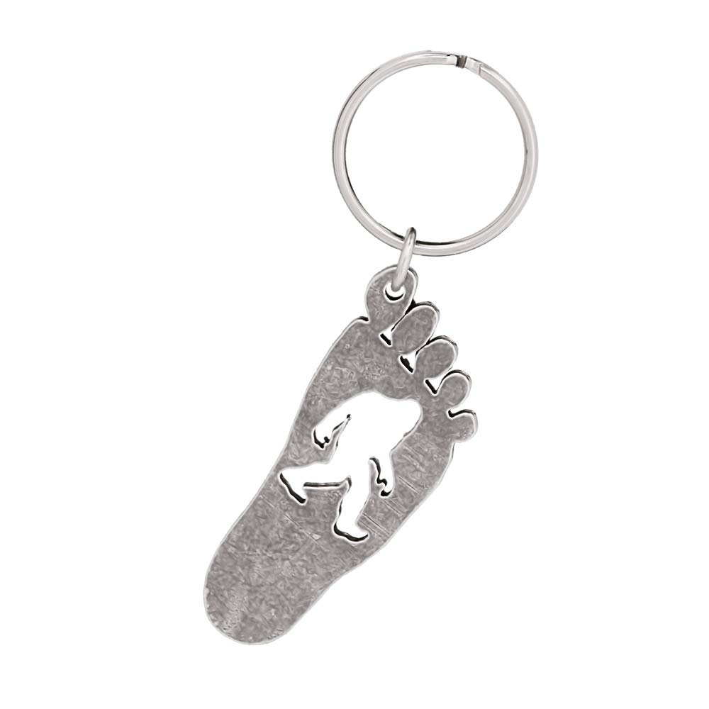 Bigfoot Footprint Keychain - 2.5