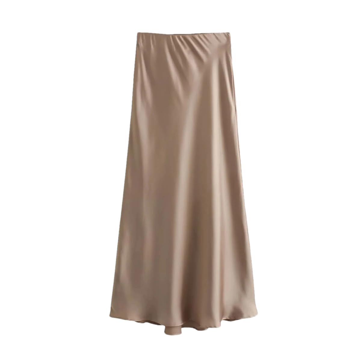 Elegant Women's High Waist Satin Midi Skirt - Y2K Fashion Solid Color Slim Fit Long Skirt with Silk Texture - Perfect for Party, Date Night, Office Wear and Formal Occasions