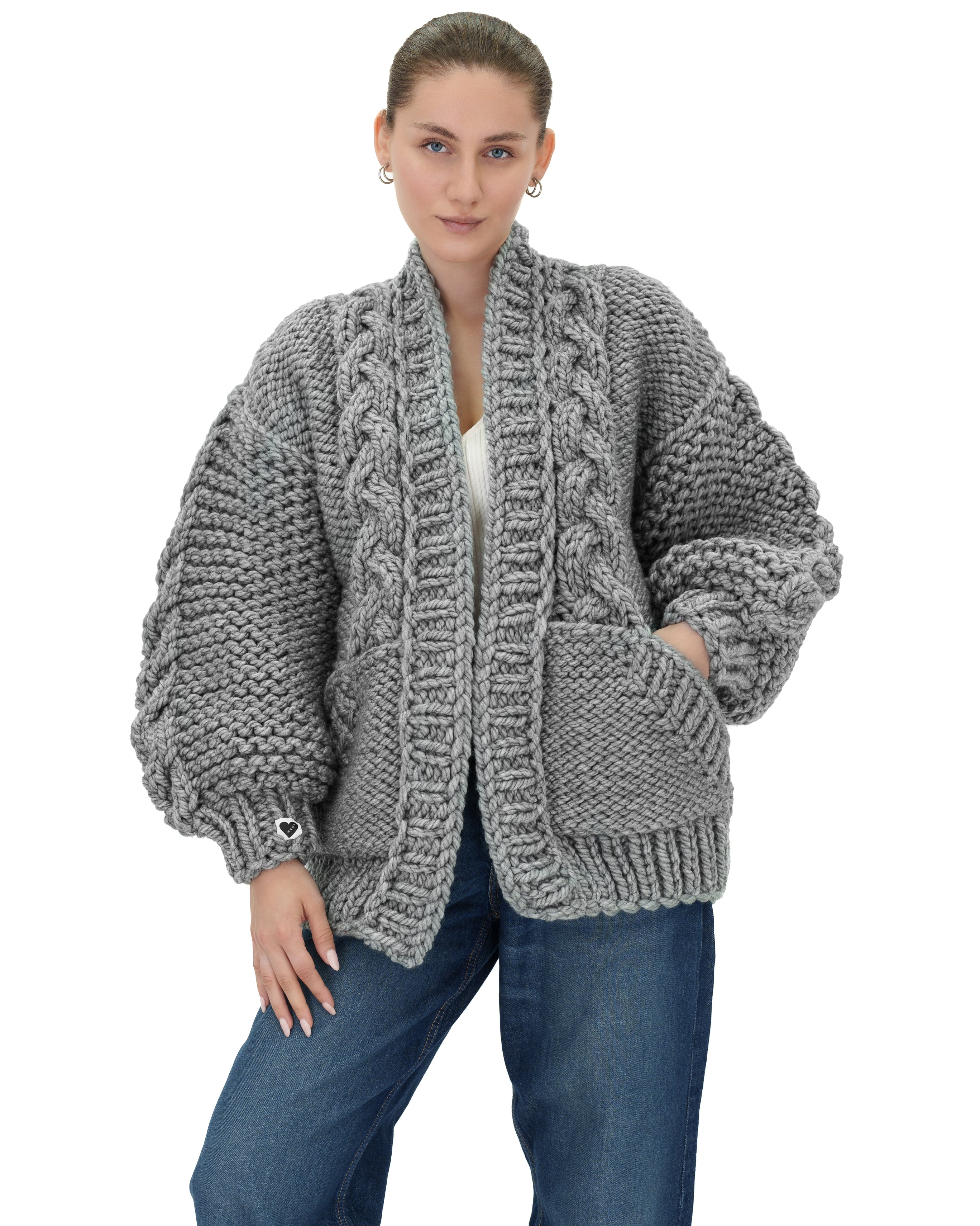 Stylish Braided Pocket Cardigan for Women - Soft Knit Open Front Sweater | Perfect for Fall, Winter & Layering Outfits