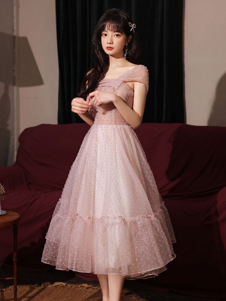 Elegant Pink One Shoulder Short Prom Dress - Cute Puffy Homecoming Dress for Teens | Perfect for Prom Night, Homecoming Dance & Special Occasions
