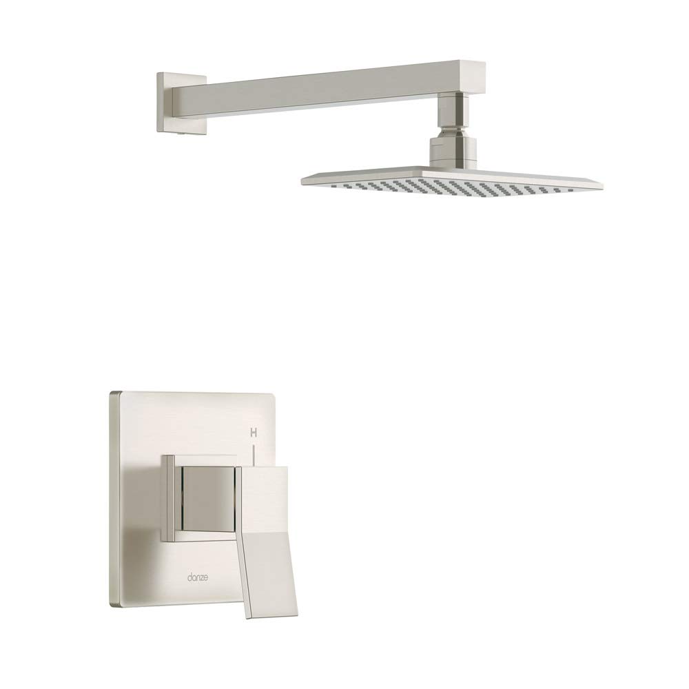 Gerber Avian 1-Handle Shower Trim Kit with Treysta Cartridge & Fixed Shower Head (Valve Not Included) - Modern Bathroom Faucet Set for Home Renovation & Bathroom Upgrade
