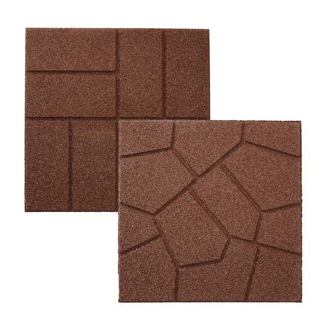 Rubberific Dual-Sided Rubber Paver Tiles - 16