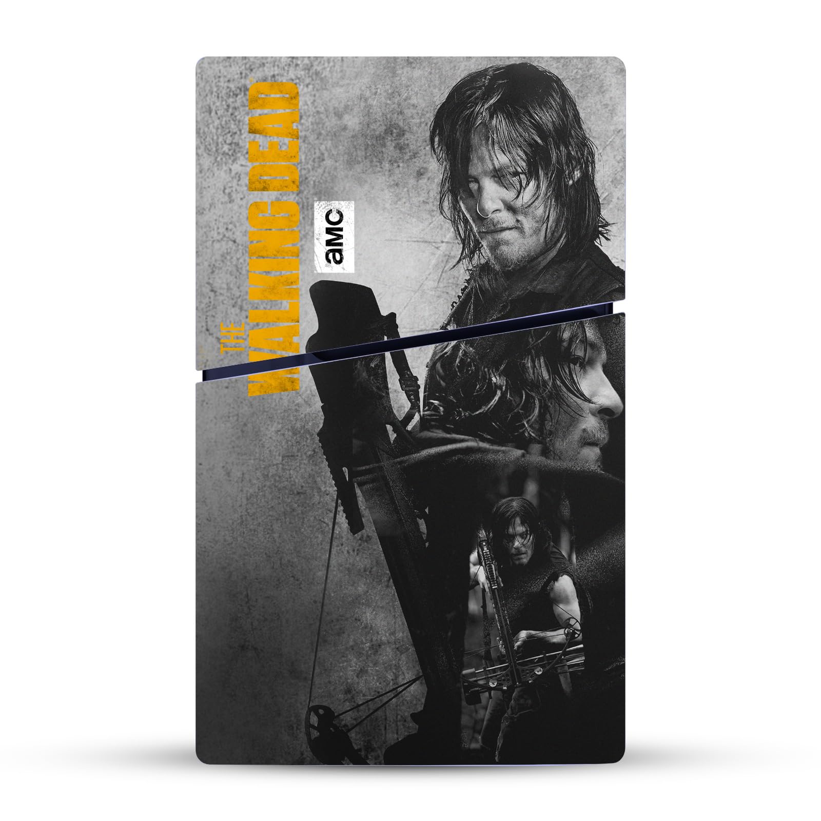 Official AMC The Walking Dead Daryl Dixon Double Exposure Vinyl Skin Decal - Compatible with Sony PS5 Slim/Pro Disc Console & DualSense Controller - Gaming Accessory for Fans & Collectors - Perfect for Customizing Your PS5 Setup at Home or Gaming Events
