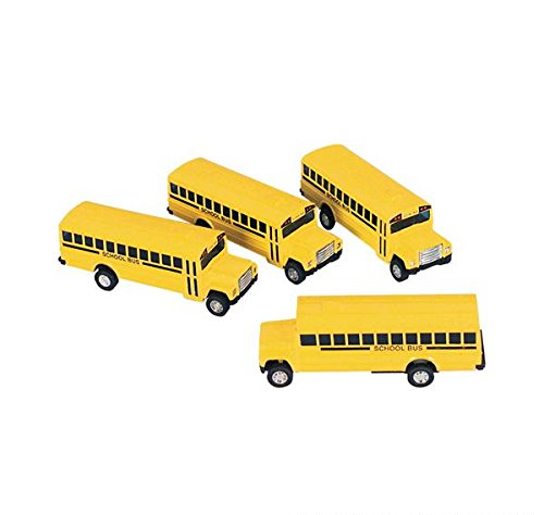 12-Pack 5-Inch Diecast School Bus Toy Vehicles - Miniature Yellow School Buses for Kids Play, Collectors & Model Displays - Perfect for Playtime, Classroom Rewards & Toy Car Collections