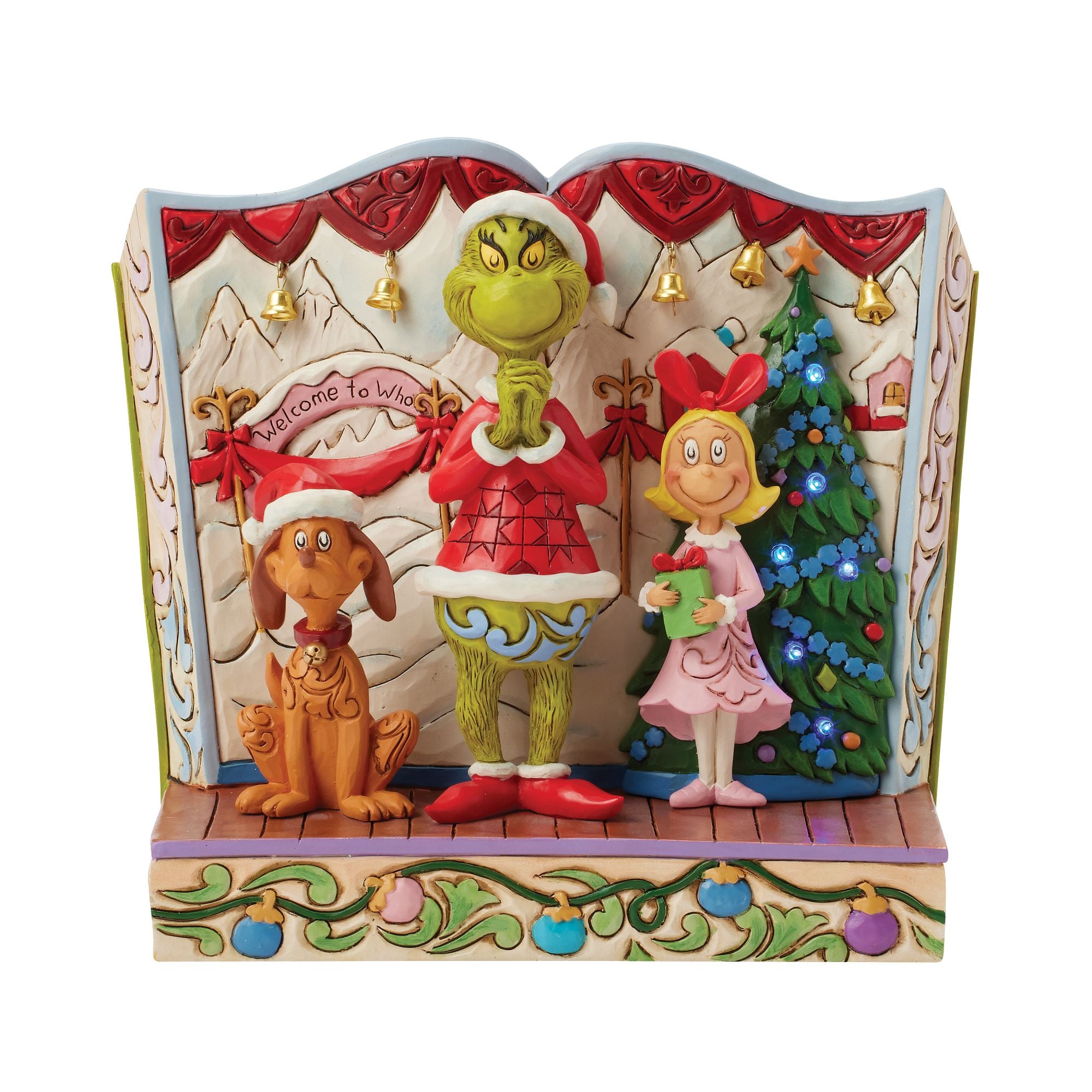Grinch with Max and Cindy FE - Christmas Decorations for Home, Party, and Holiday Festivities