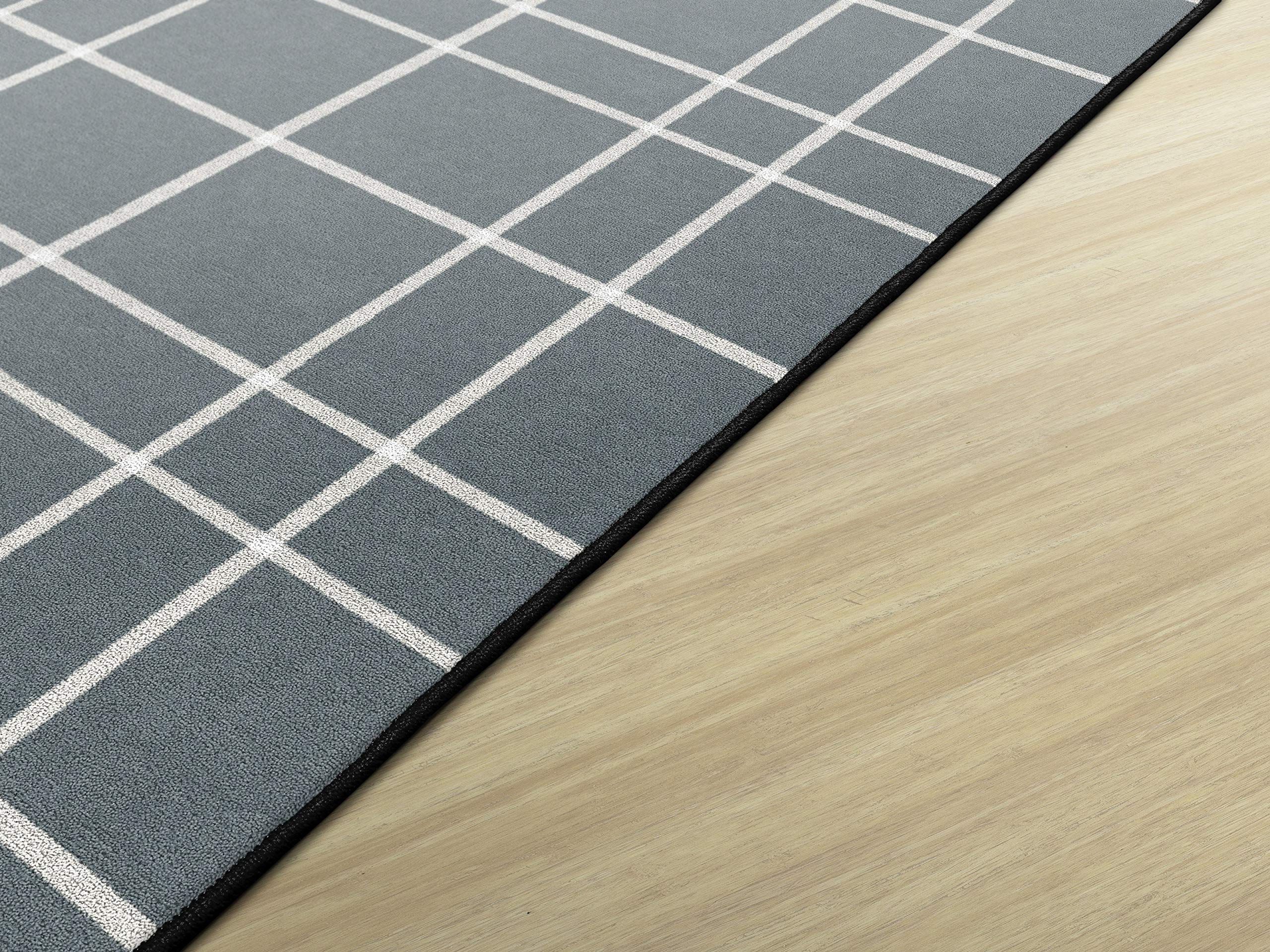 Premium Checkered Area Rug for Kids Classroom, Playroom, Living Room, Bedroom & Kitchen - Non-Slip 7'6