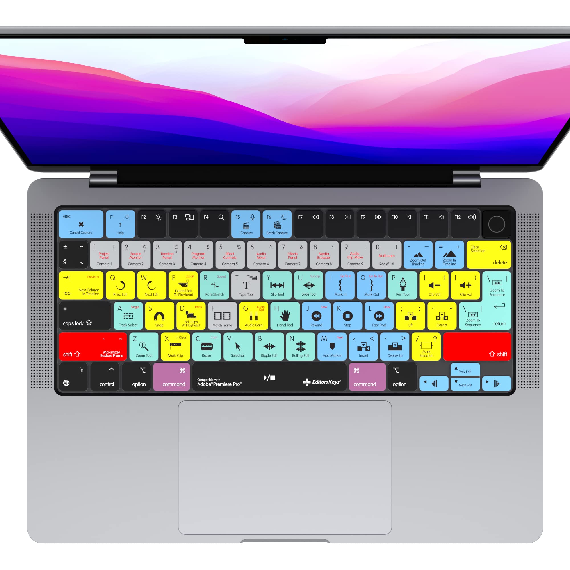 Adobe Premiere Keyboard Cover for MacBook Pro 14
